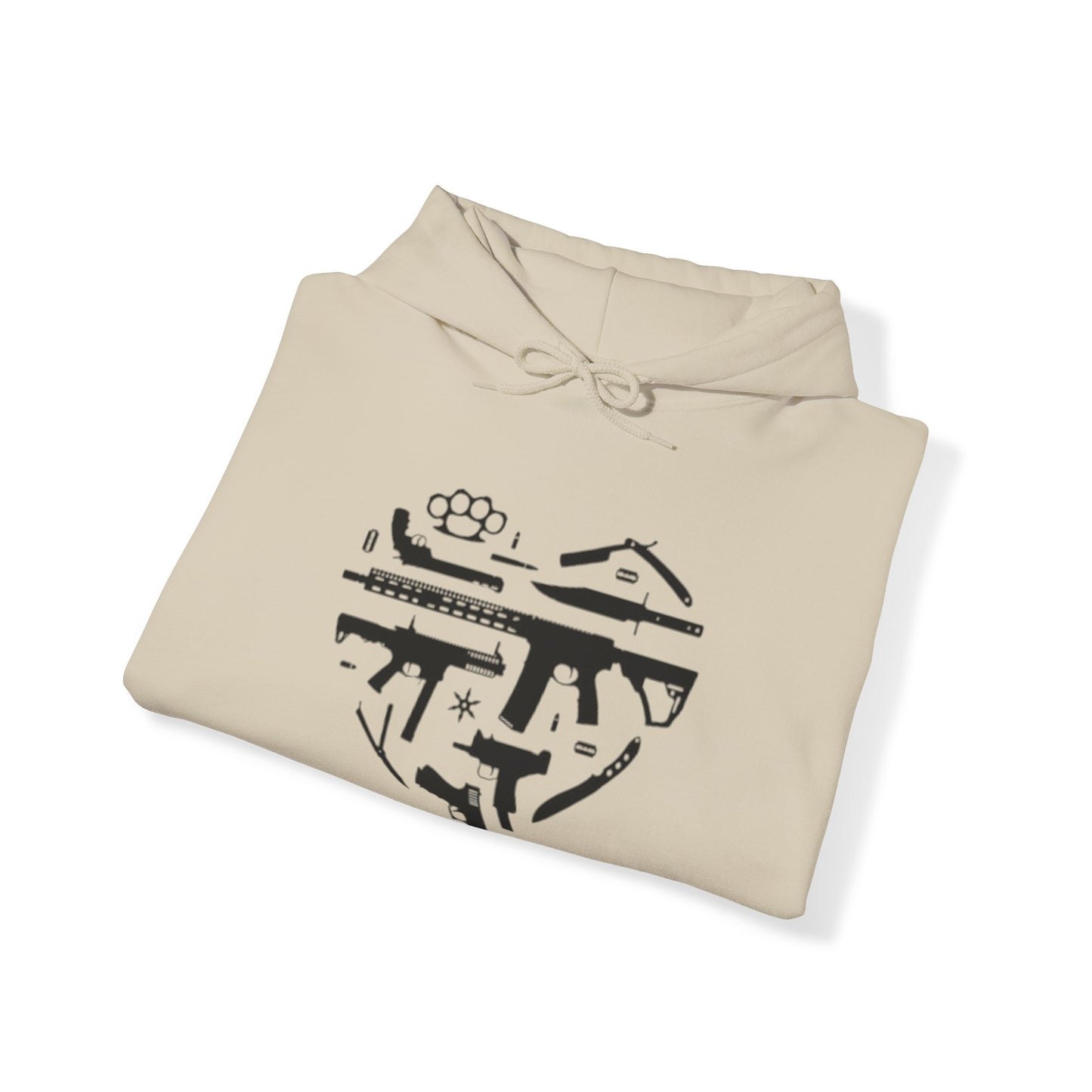 Love Guns Hooded Sweatshirt Printify