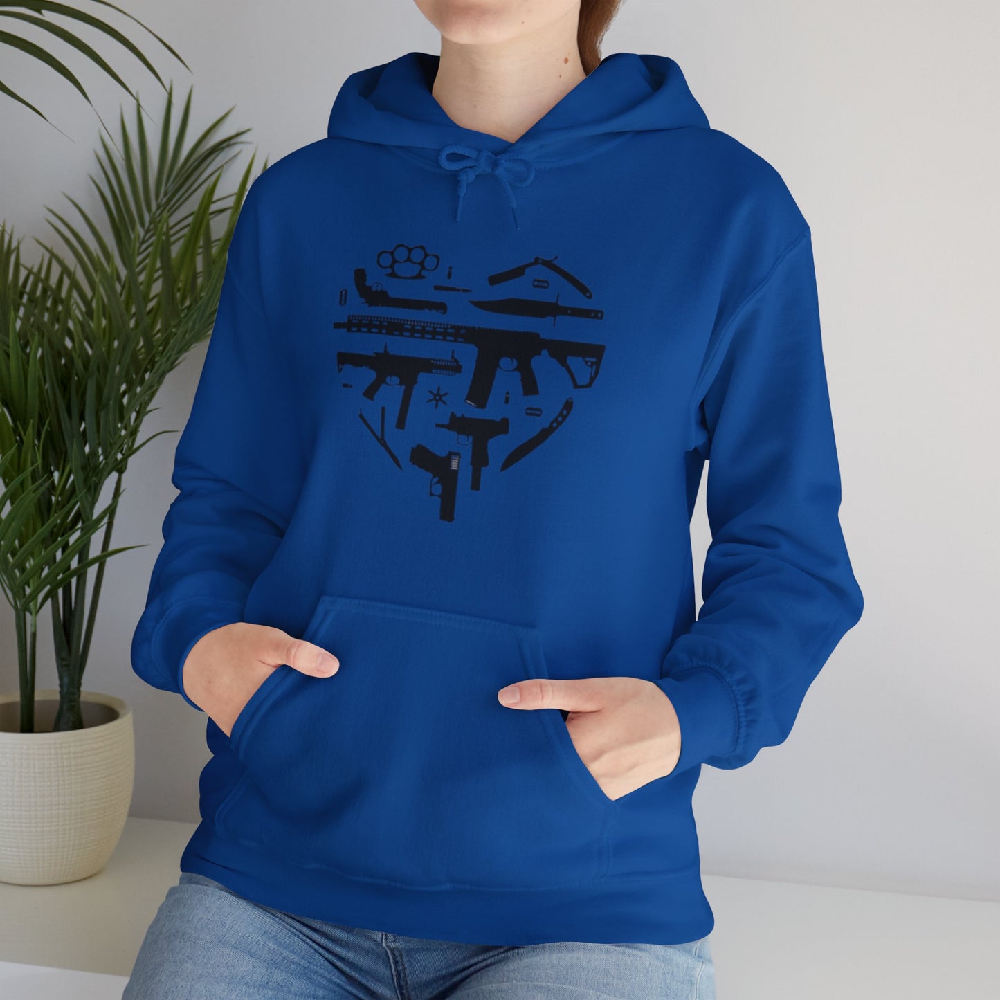 Love Guns Hooded Sweatshirt Printify