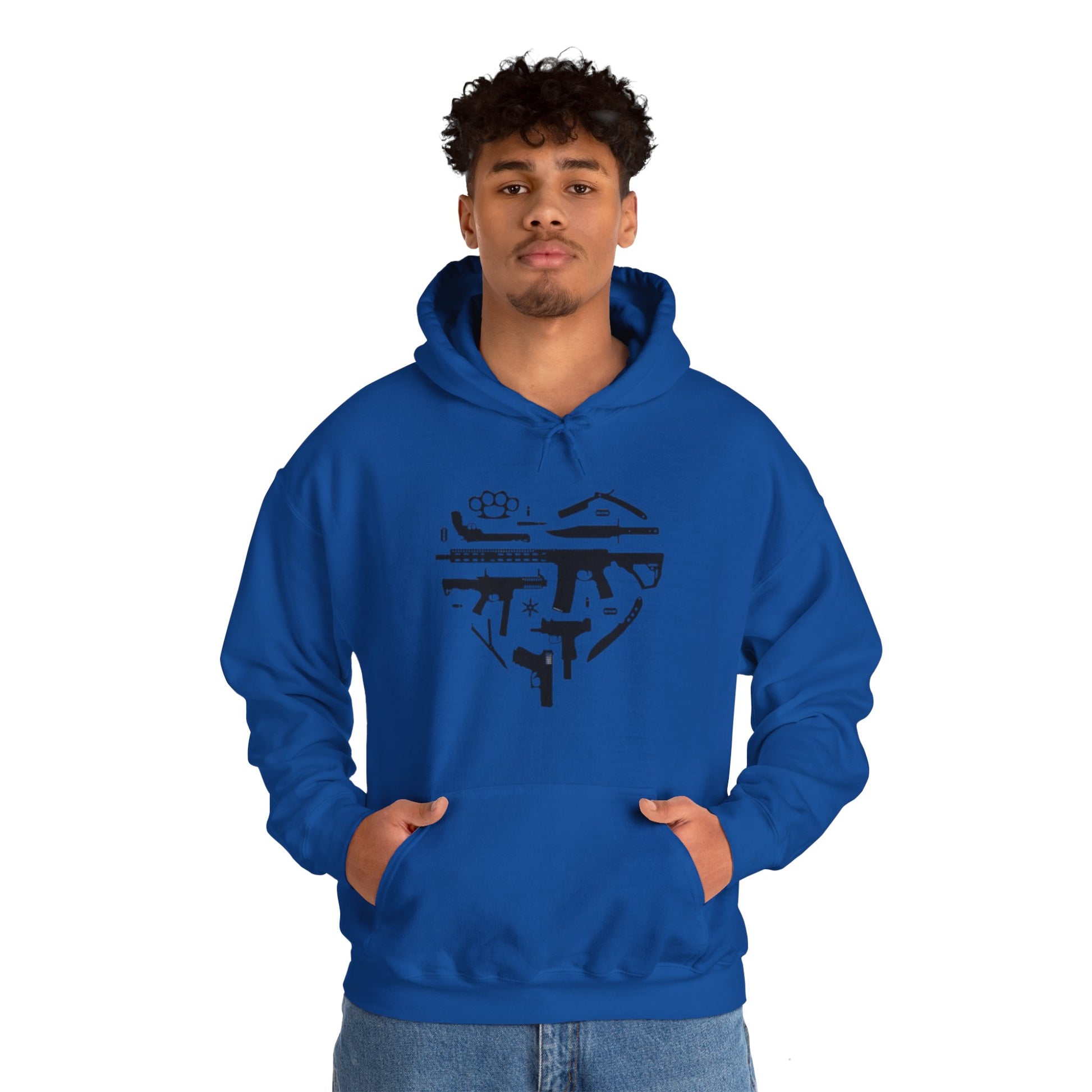 Love Guns Hooded Sweatshirt Printify