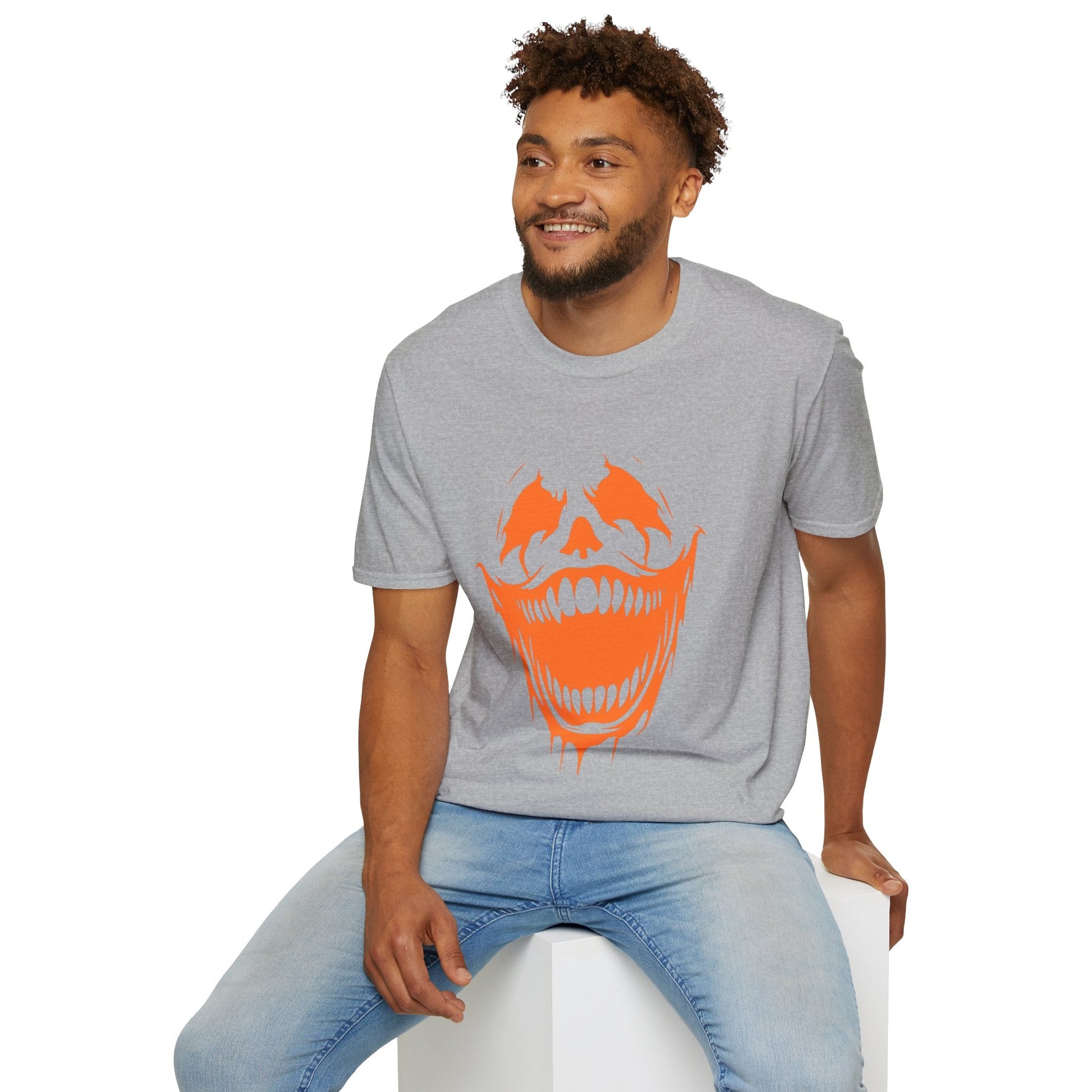 Halloween Vibe Unisex Softstyle T-Shirt, Spooky T-Shirt, Graphic Tee, Costume Party Shirt, Gift for Halloween Lovers Printify