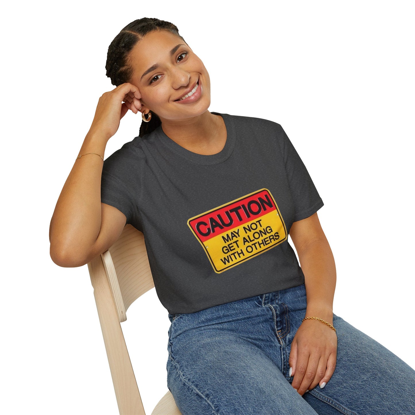 Caution T-Shirt Printify