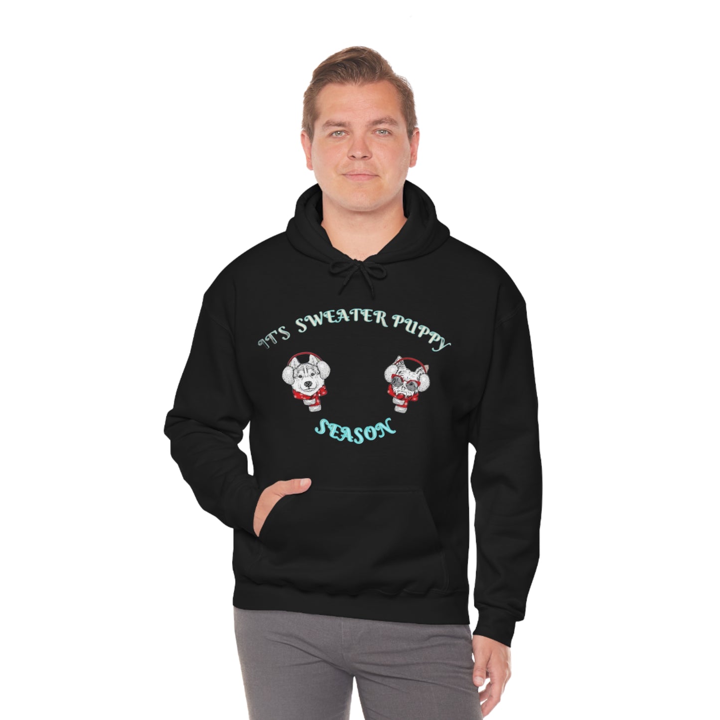 Sweater Puppy Season Hooded Sweatshirt