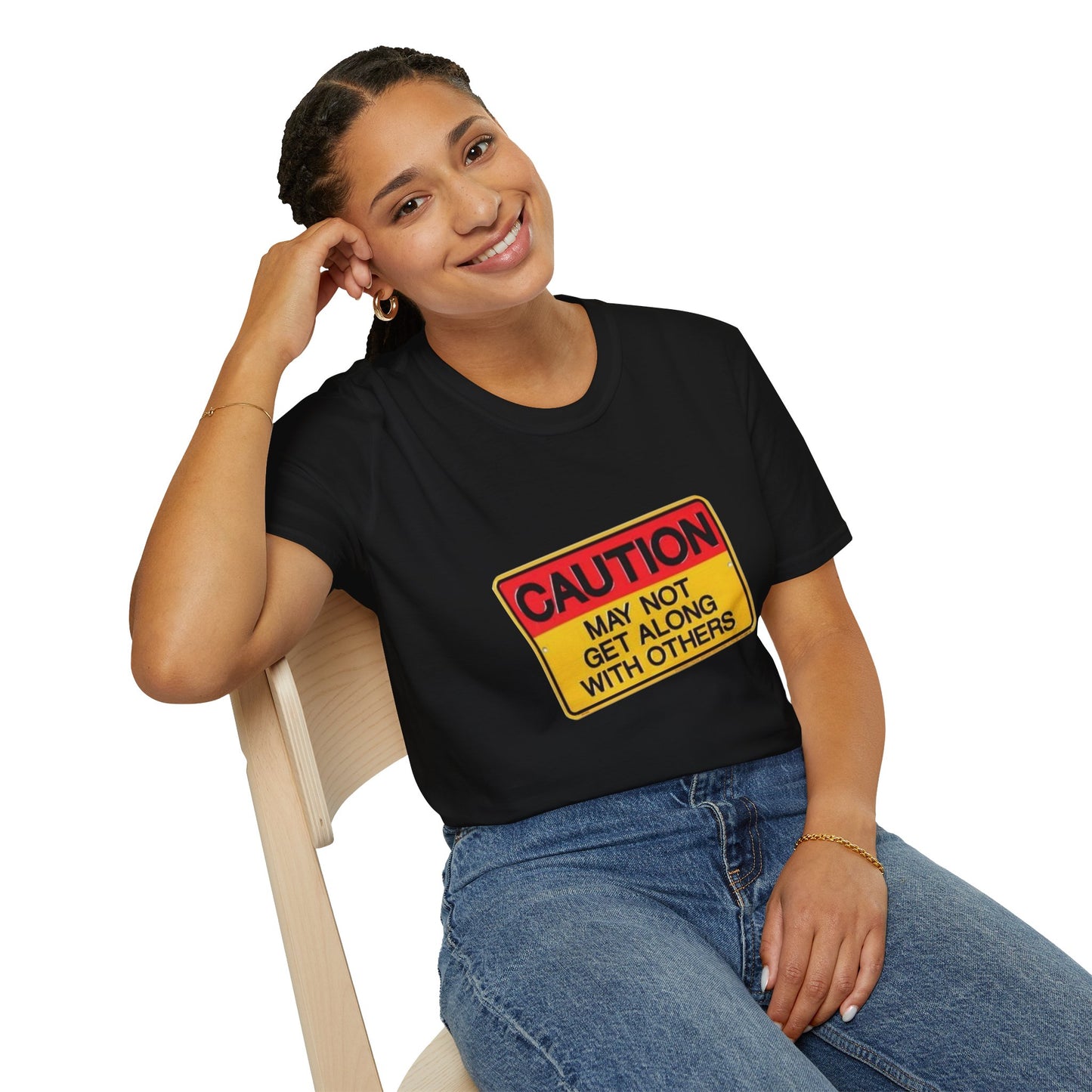 Caution T-Shirt Printify