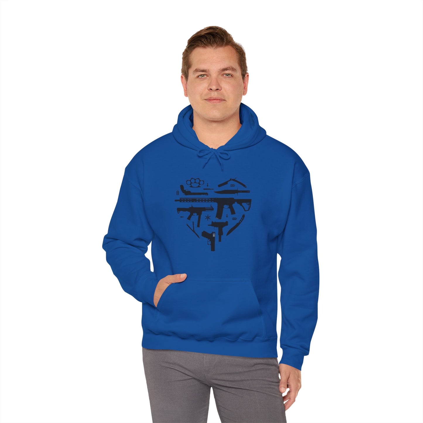 Love Guns Hooded Sweatshirt Printify