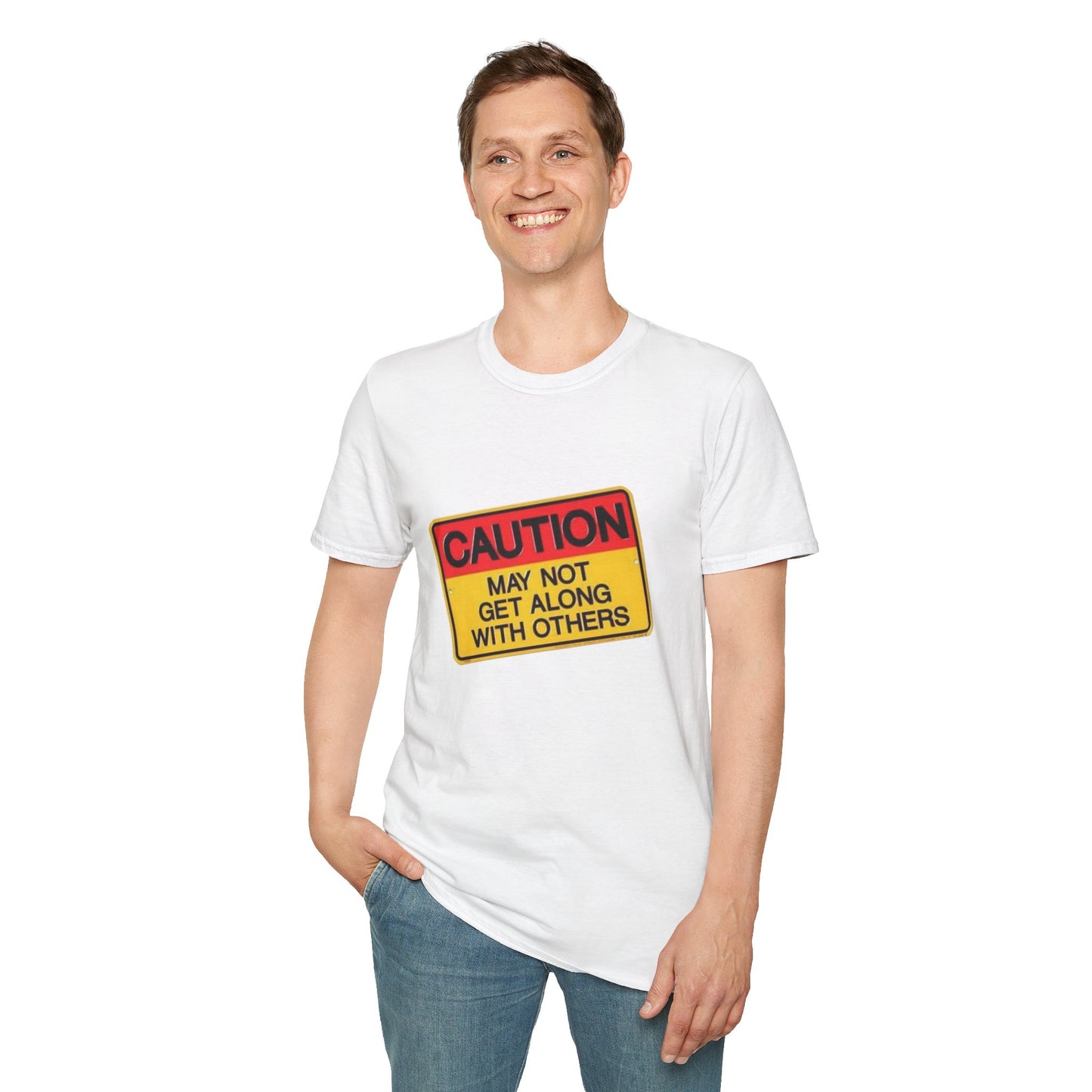 Caution T-Shirt Printify