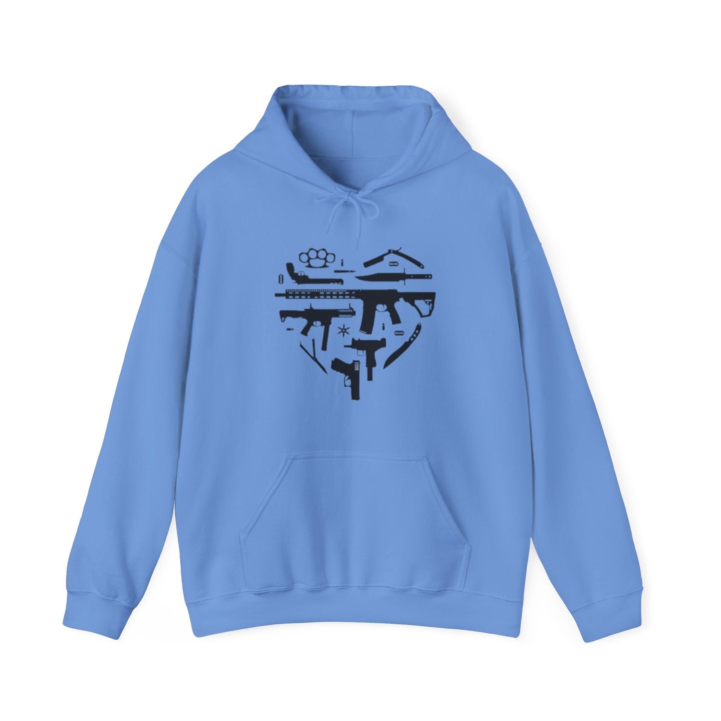 Love Guns Hooded Sweatshirt Printify