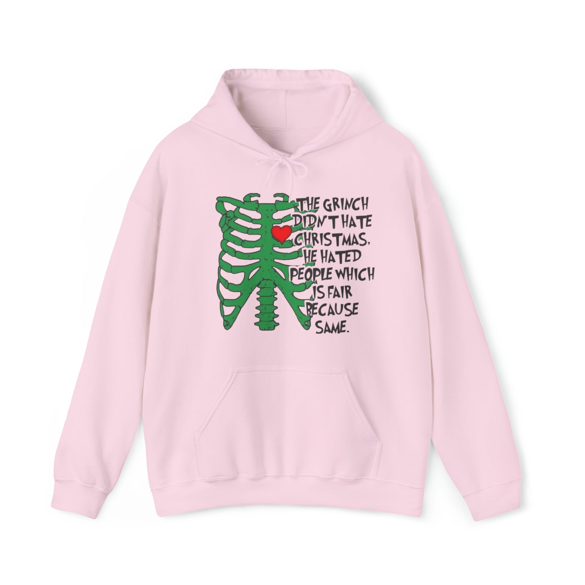 Grinch Hates People, Not Christmas™ Hooded Sweatshirt Printify