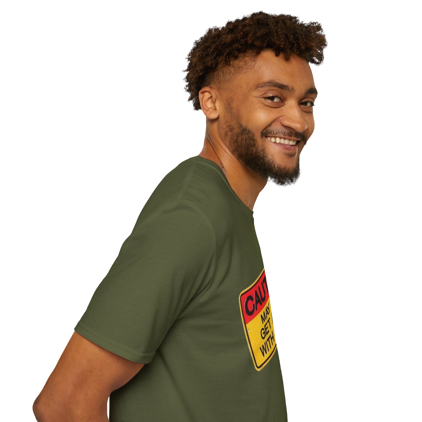 Caution T-Shirt Printify