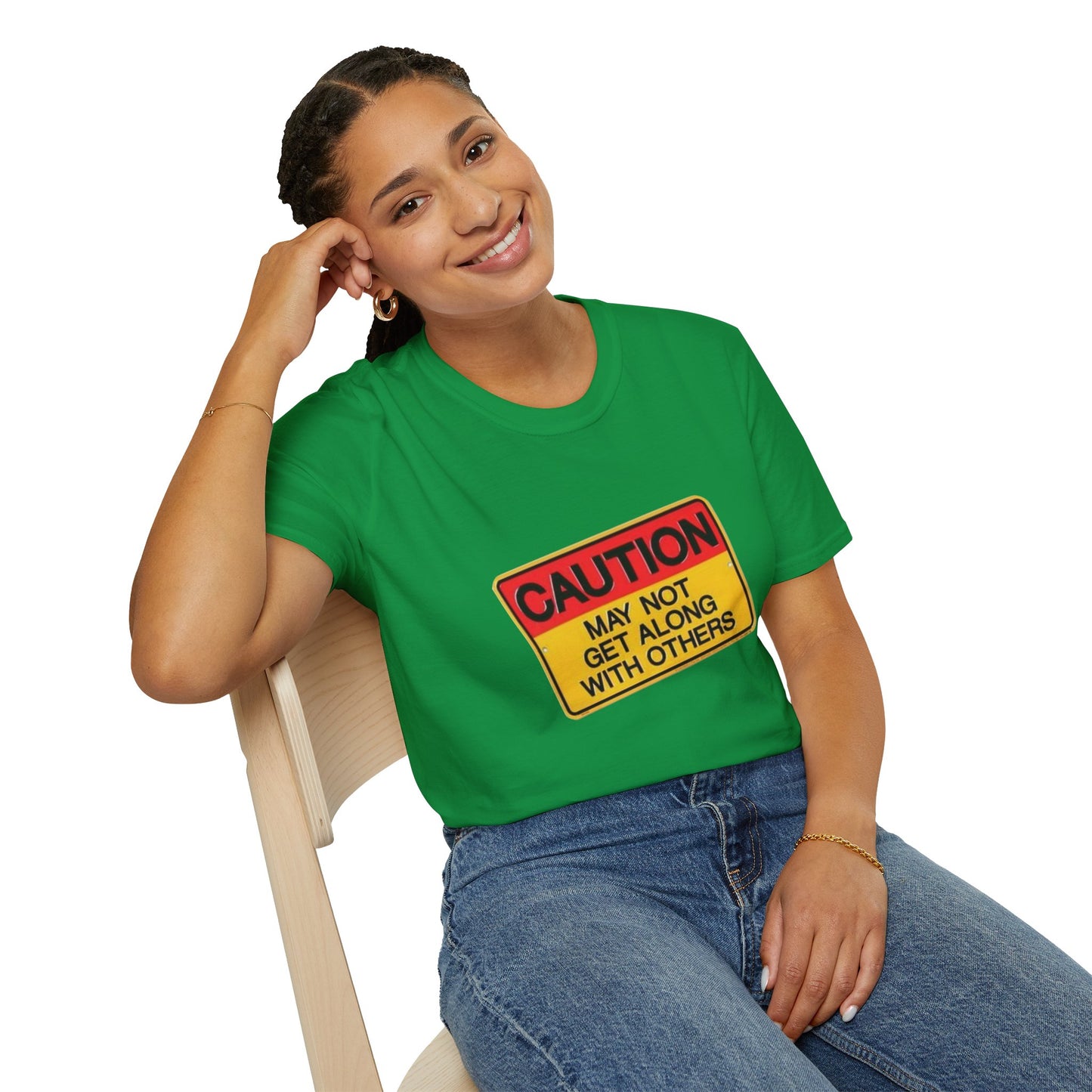 Caution T-Shirt Printify