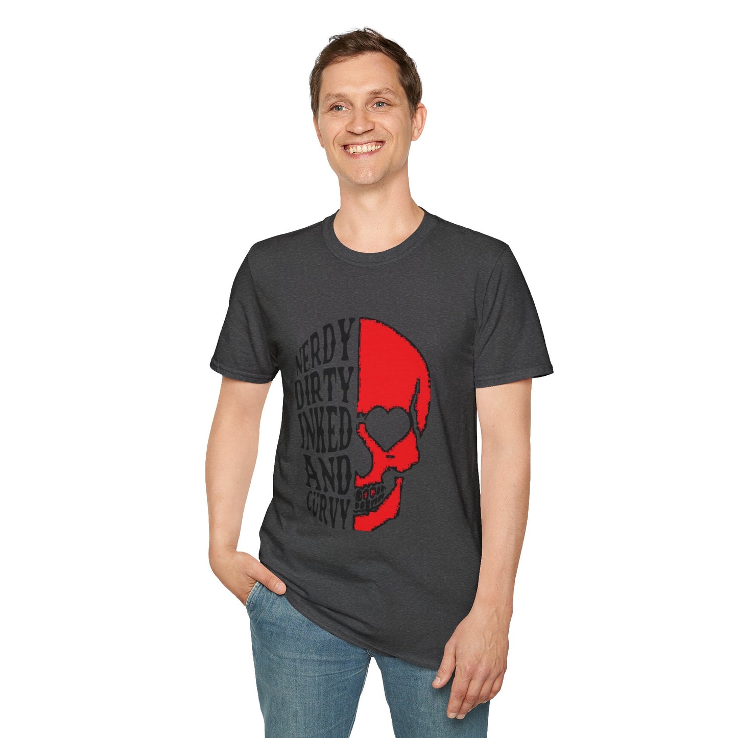 Nerdy, Dirty, Inked, and Curvy T-Shirt Printify