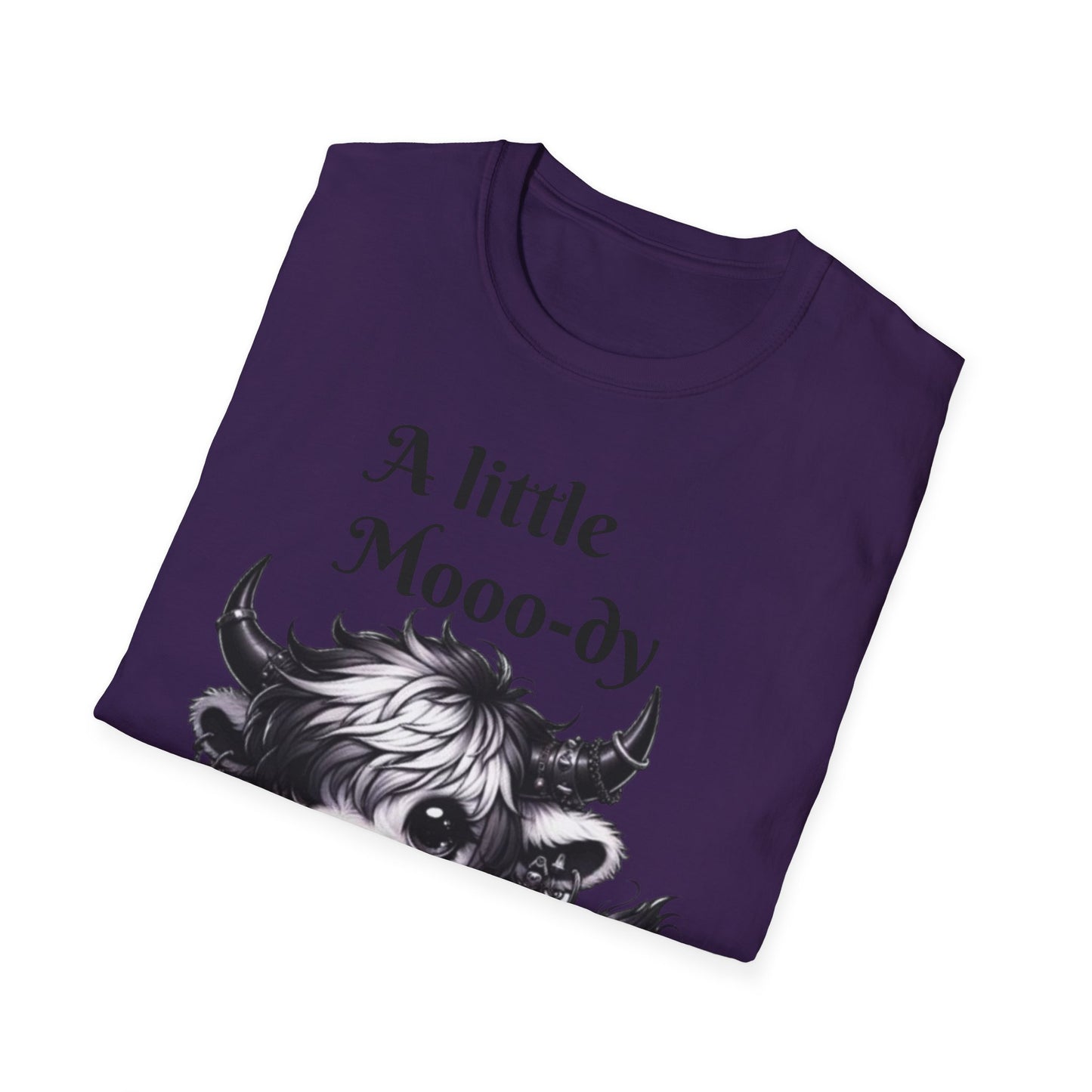 Cute Cow Graphic Tee, Unisex Softstyle T-Shirt, Funny Animal Shirt, Farmhouse Decor, Gift for Animal Lovers