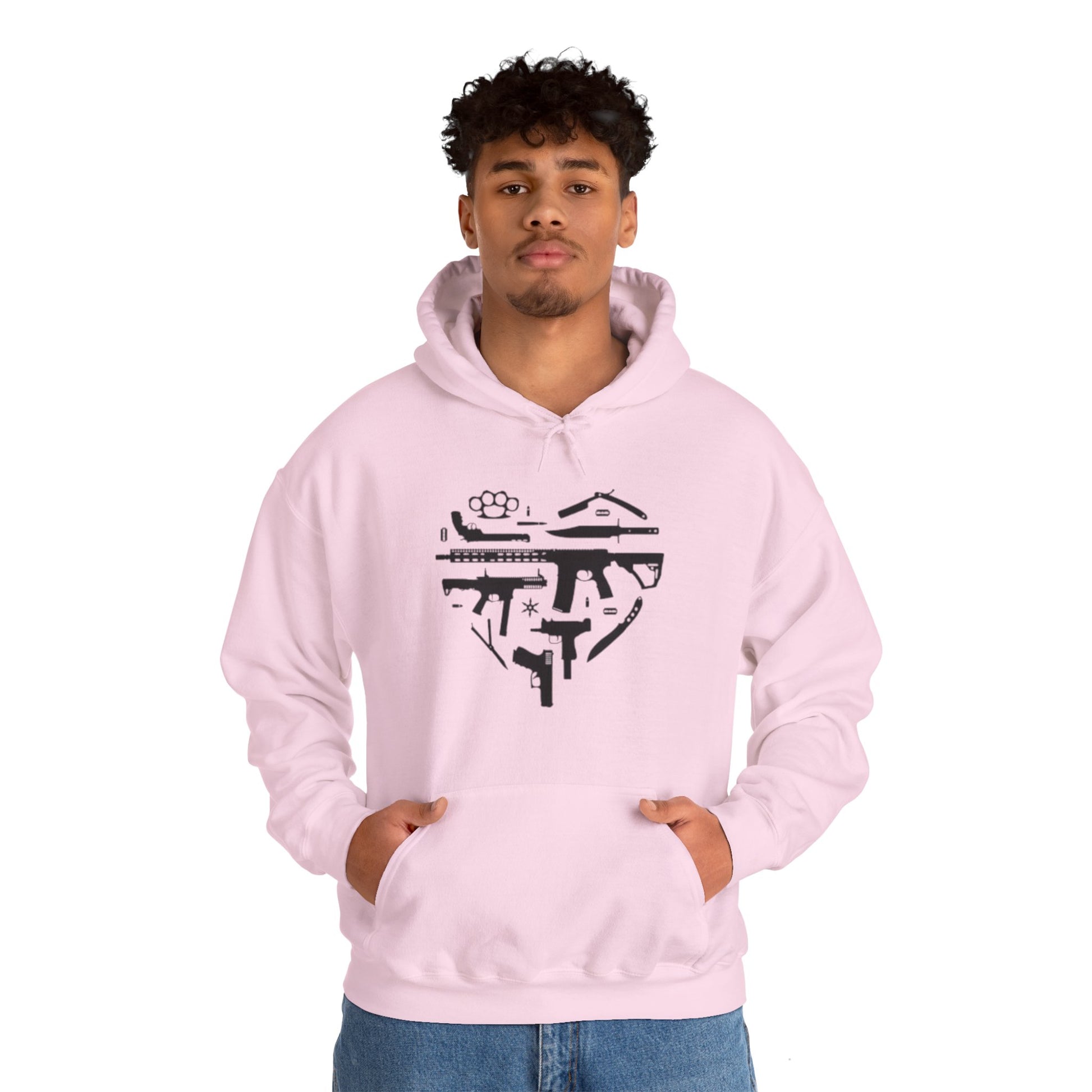 Love Guns Hooded Sweatshirt Printify