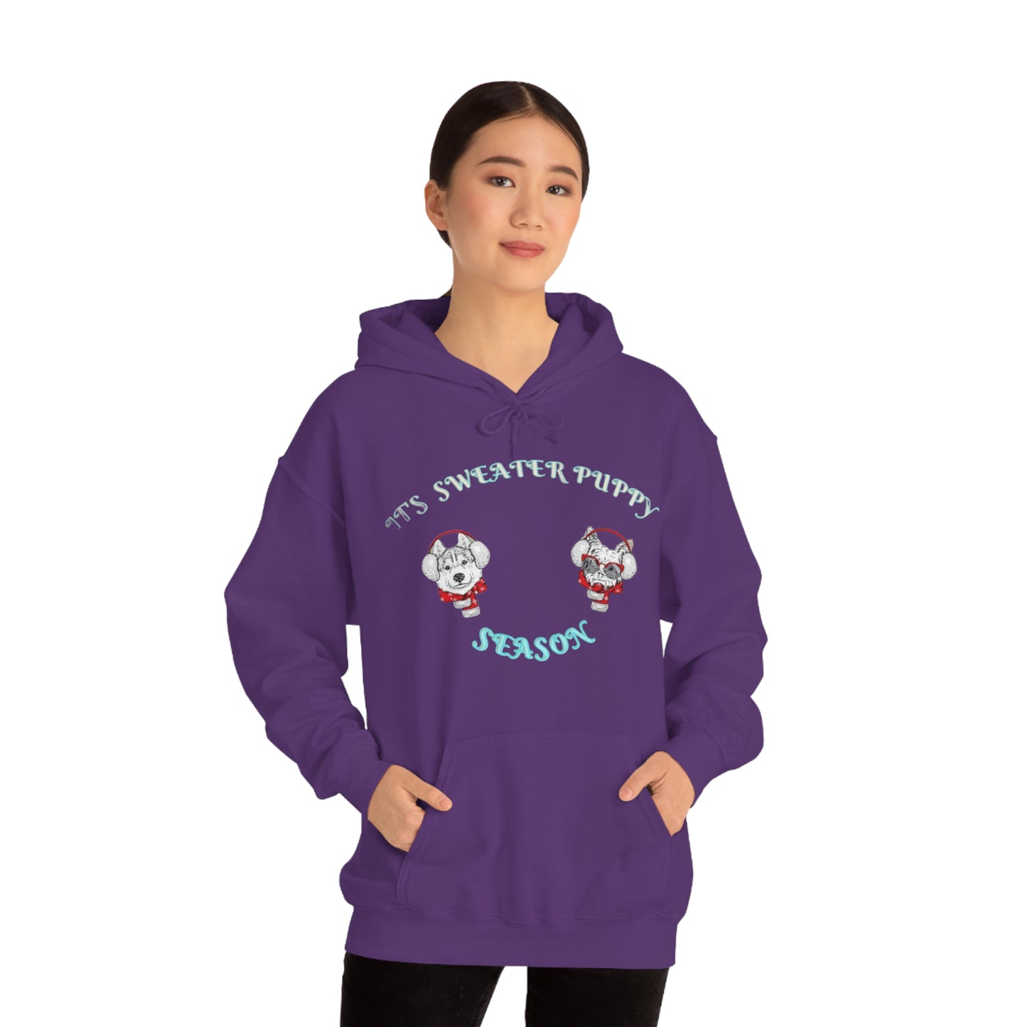 Sweater Puppy Season Hooded Sweatshirt