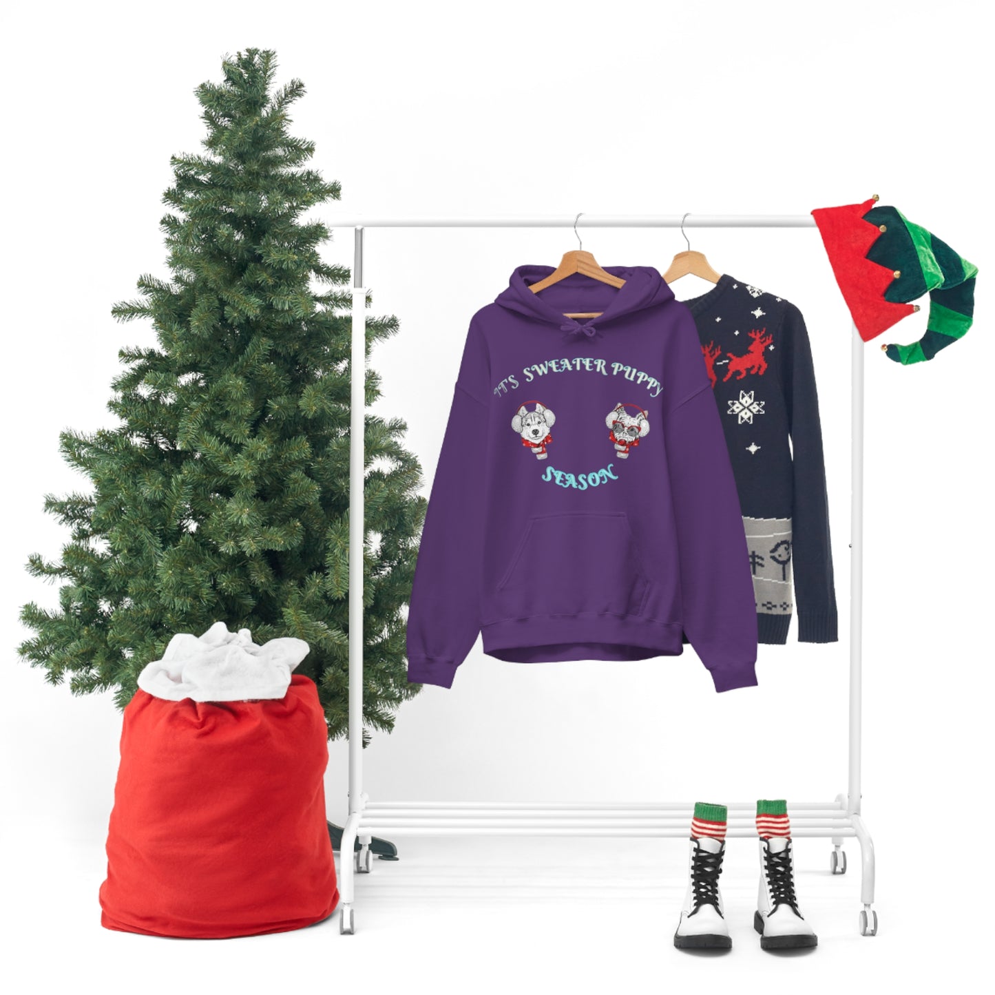 Sweater Puppy Season Hooded Sweatshirt