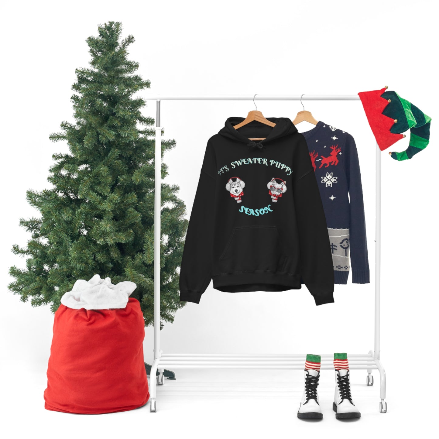 Sweater Puppy Season Hooded Sweatshirt