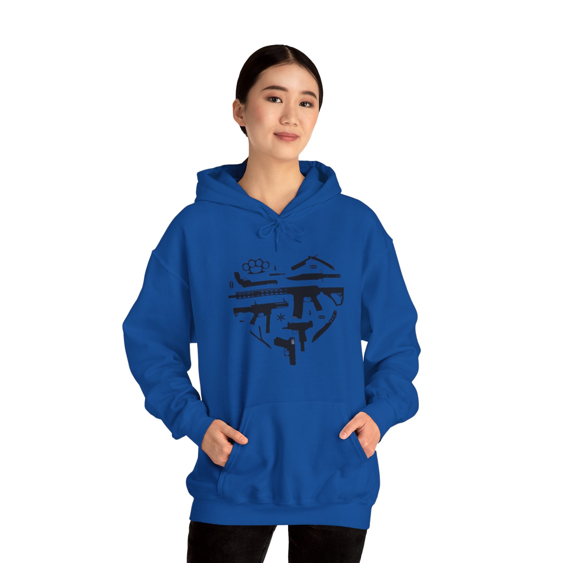 Love Guns Hooded Sweatshirt Printify