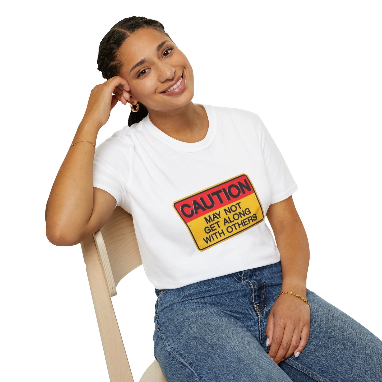 Caution T-Shirt Printify