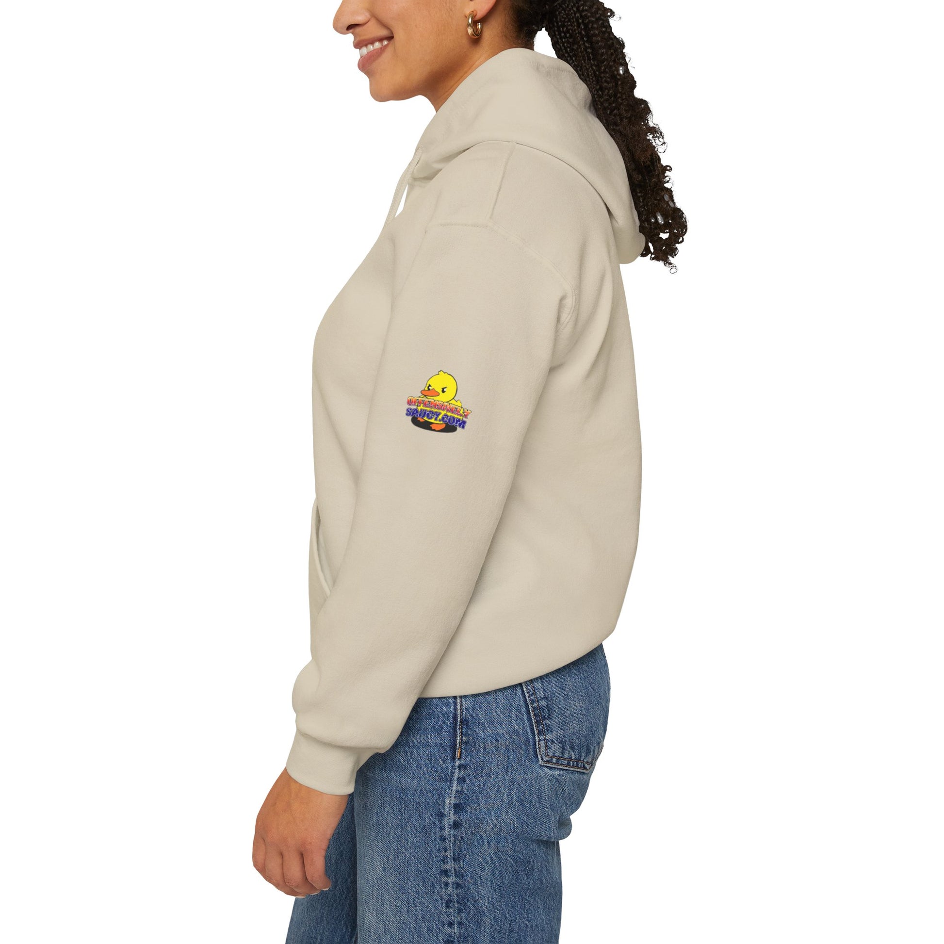 Stop Staring at My Pumpkins Hooded Sweatshirt Printify