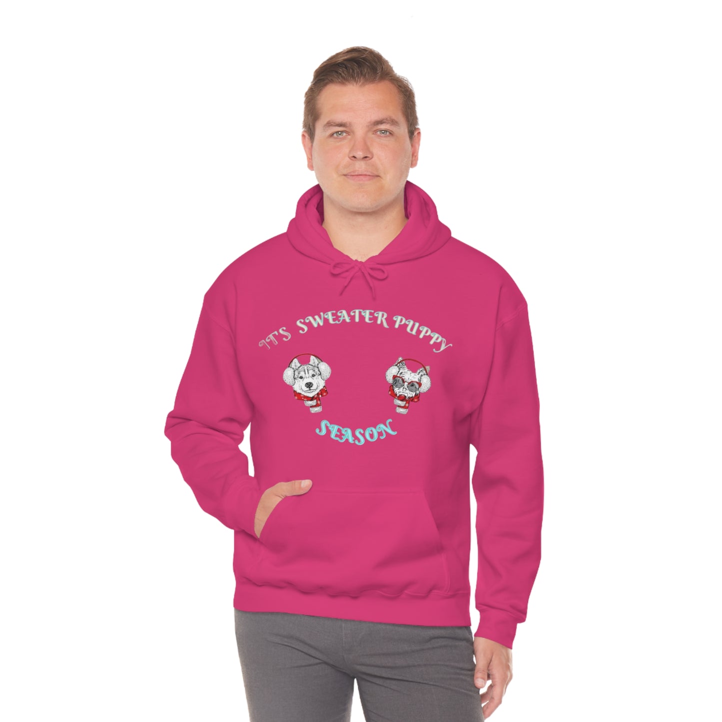 Sweater Puppy Season Hooded Sweatshirt