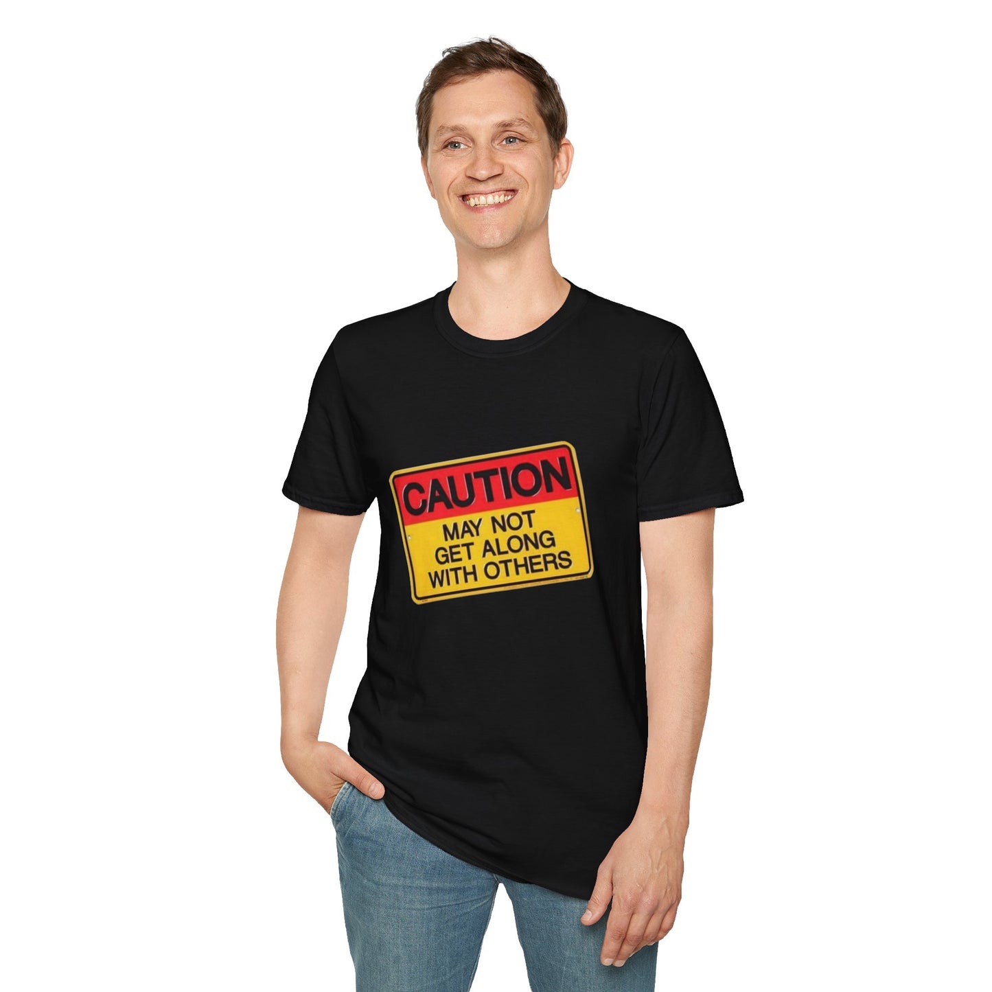 Caution T-Shirt Printify