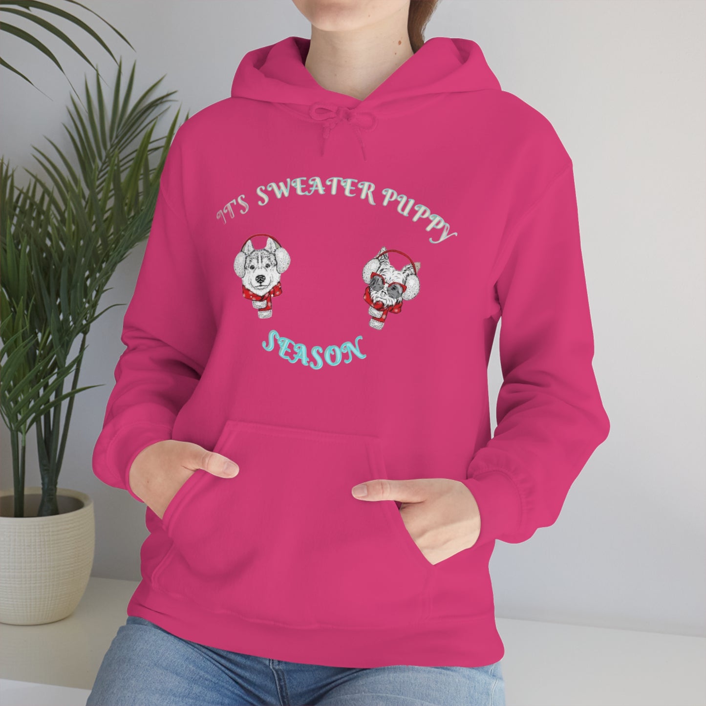 Sweater Puppy Season Hooded Sweatshirt