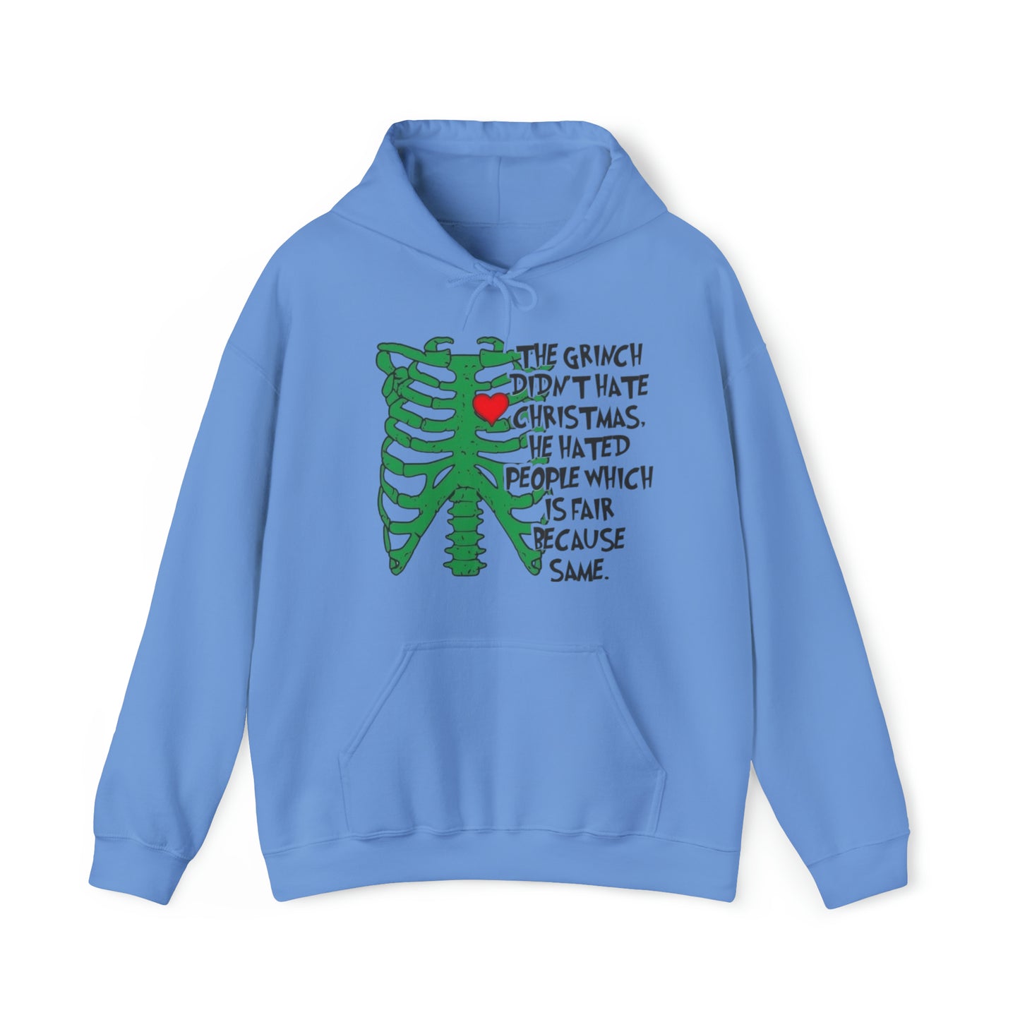 Grinch Hates People, Not Christmas™ Hooded Sweatshirt Printify