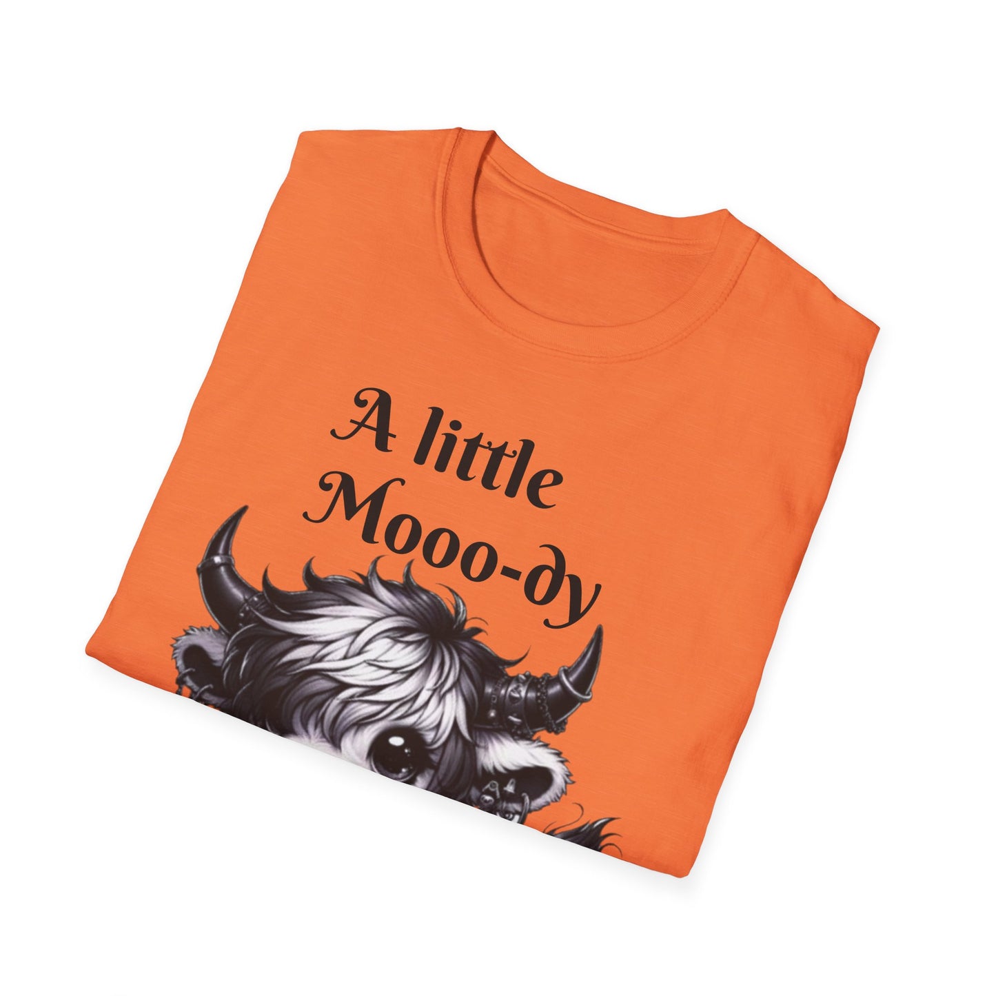 Cute Cow Graphic Tee, Unisex Softstyle T-Shirt, Funny Animal Shirt, Farmhouse Decor, Gift for Animal Lovers