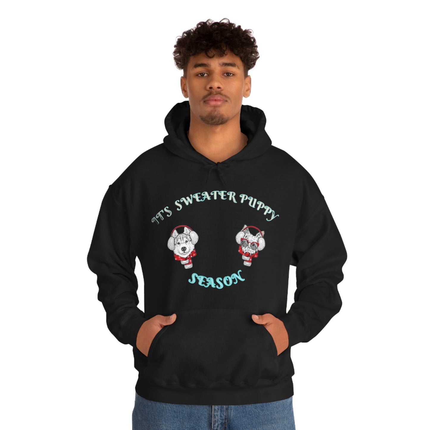 Sweater Puppy Season Hooded Sweatshirt