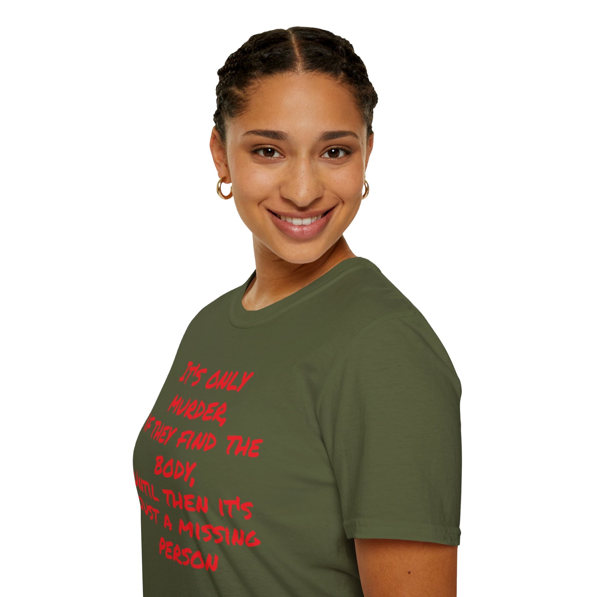 missing person T-Shirt Printify