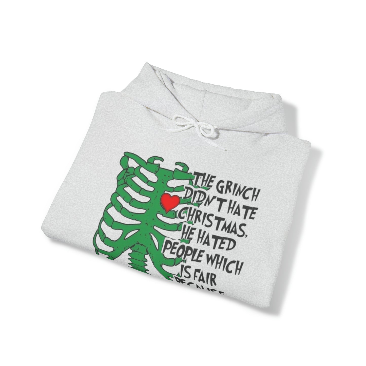 Grinch Hates People, Not Christmas™ Hooded Sweatshirt Printify