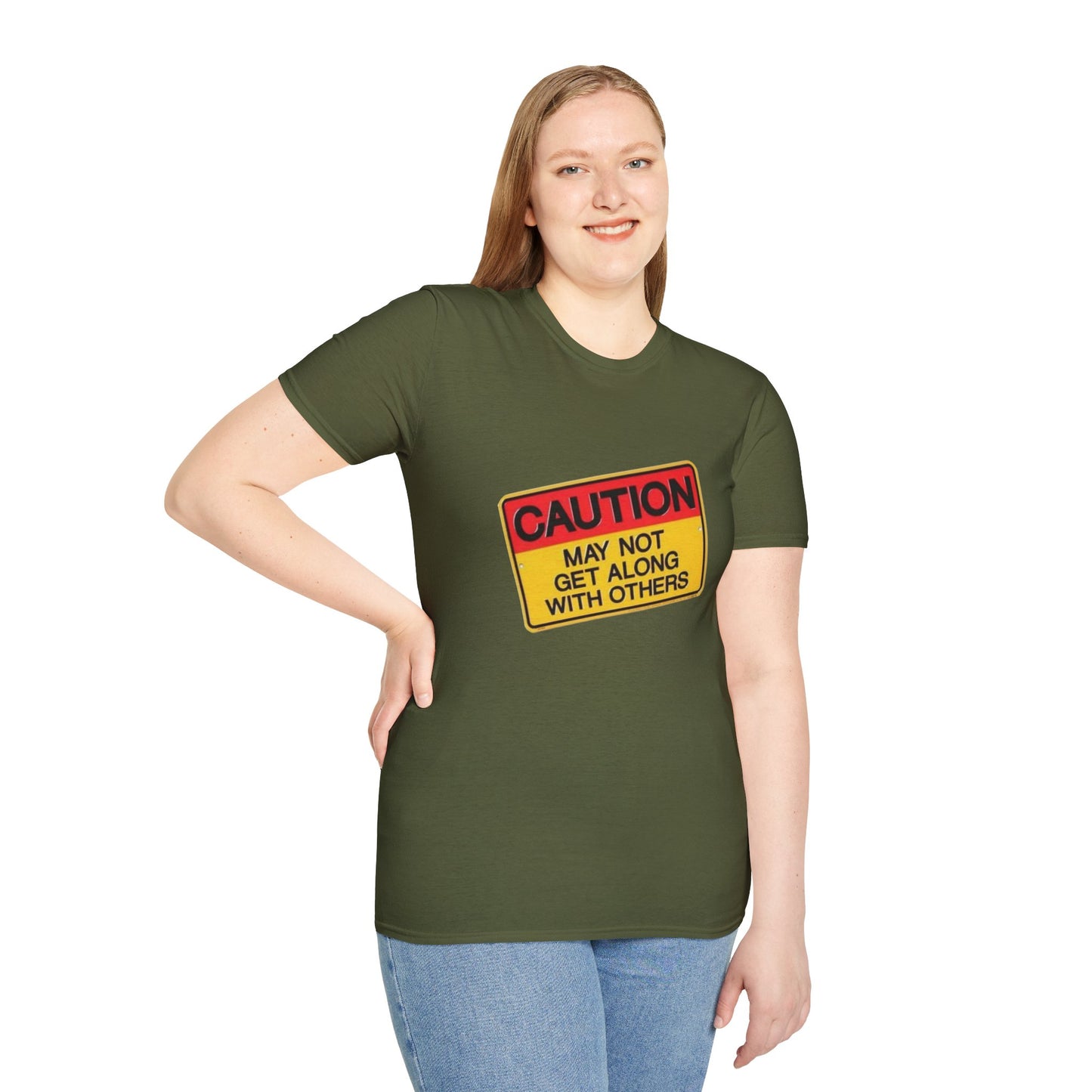 Caution T-Shirt Printify