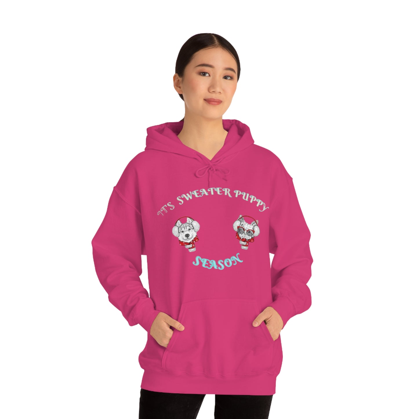 Sweater Puppy Season Hooded Sweatshirt