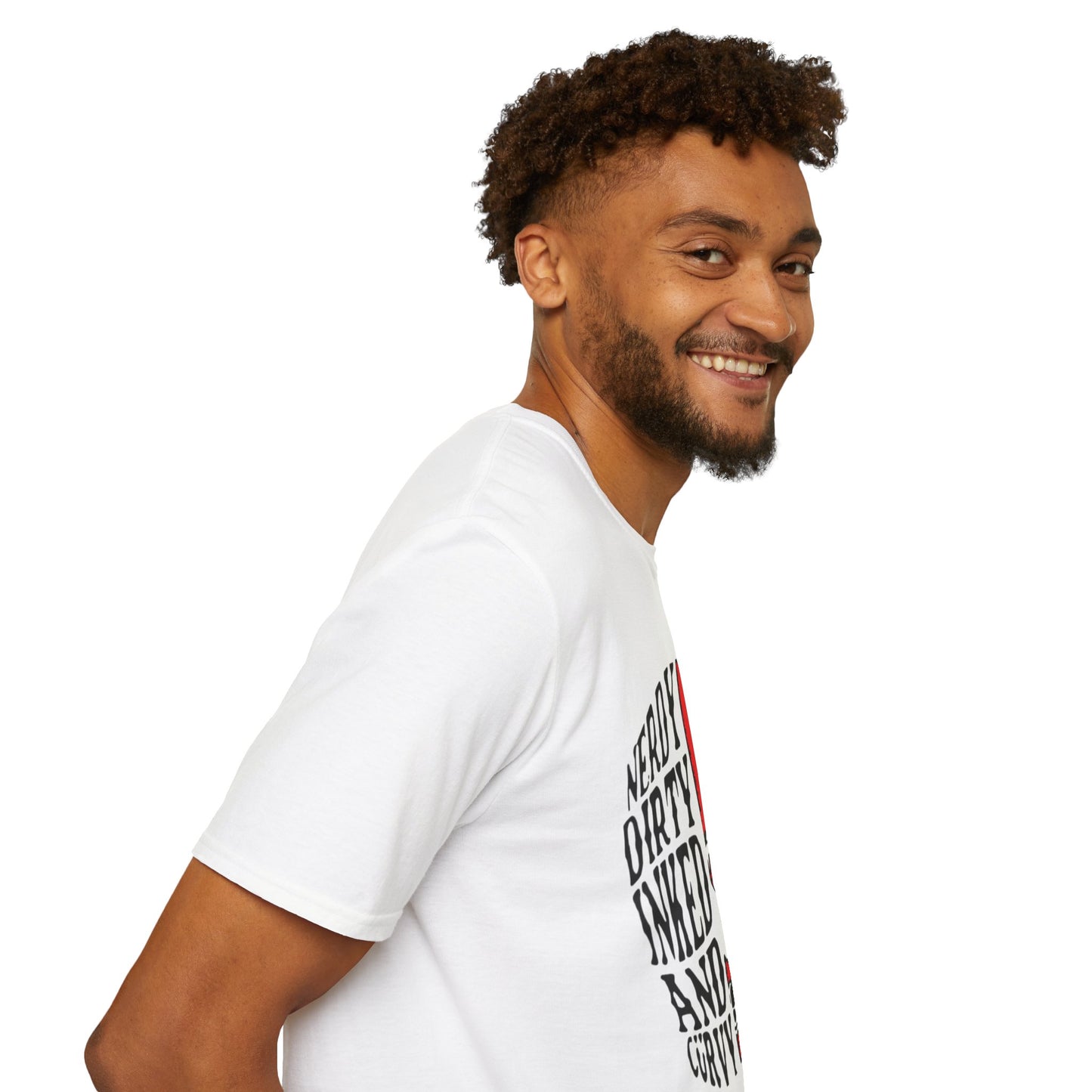 Nerdy, Dirty, Inked, and Curvy T-Shirt Printify