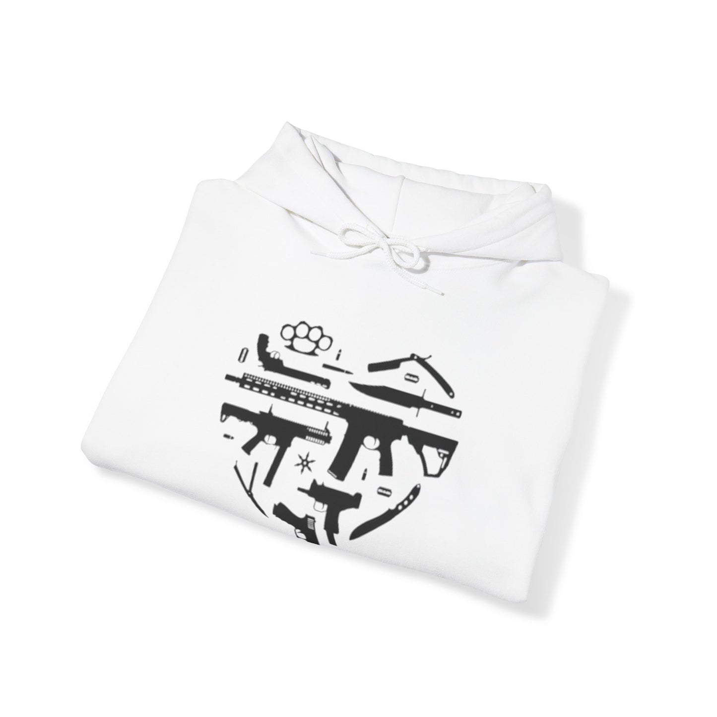 Love Guns Hooded Sweatshirt Printify