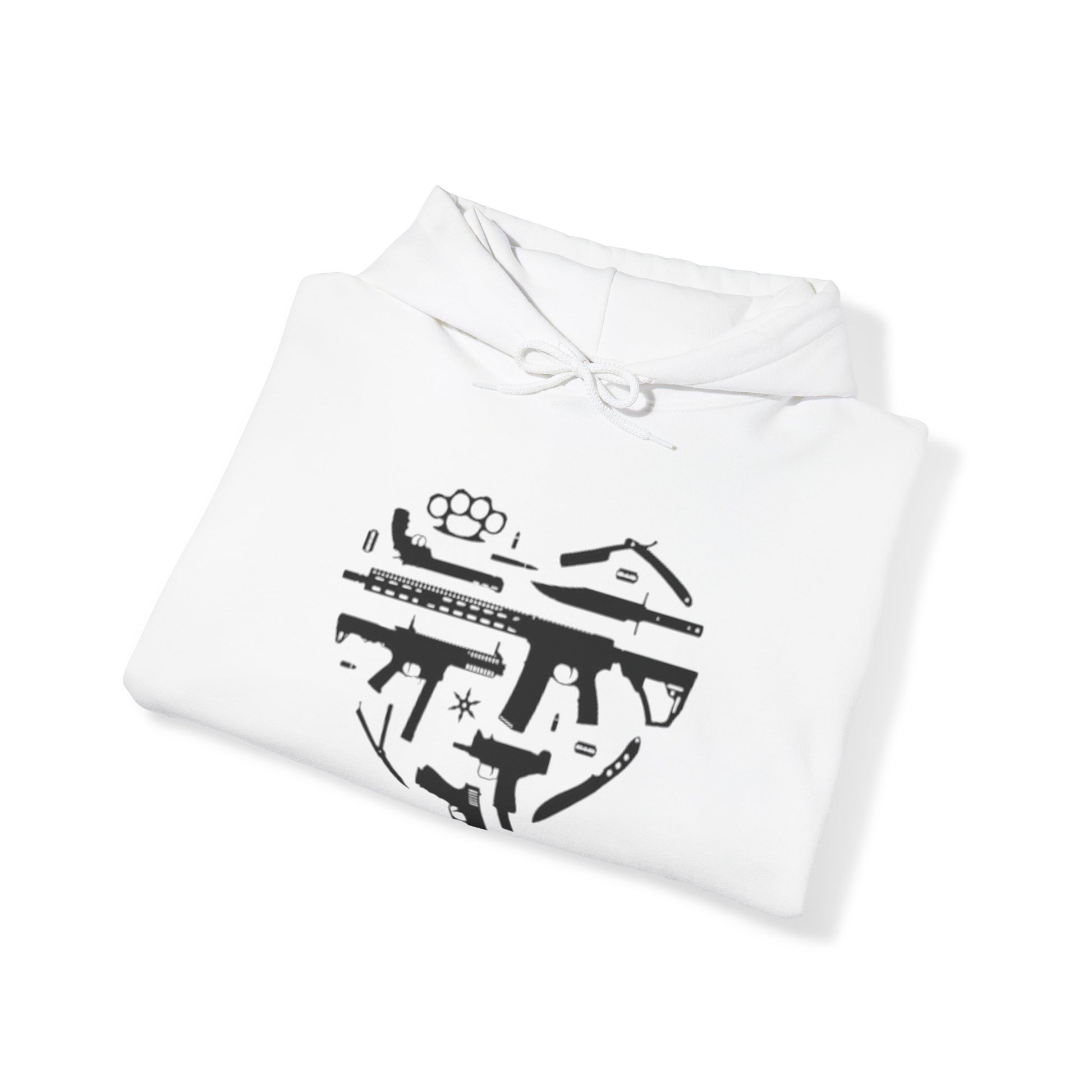 Love Guns Hooded Sweatshirt Printify