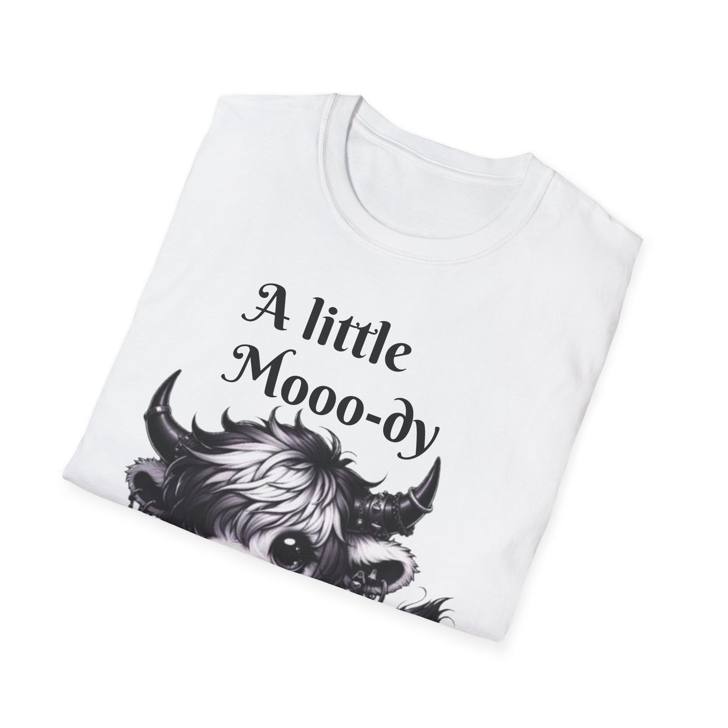 Cute Cow Graphic Tee, Unisex Softstyle T-Shirt, Funny Animal Shirt, Farmhouse Decor, Gift for Animal Lovers