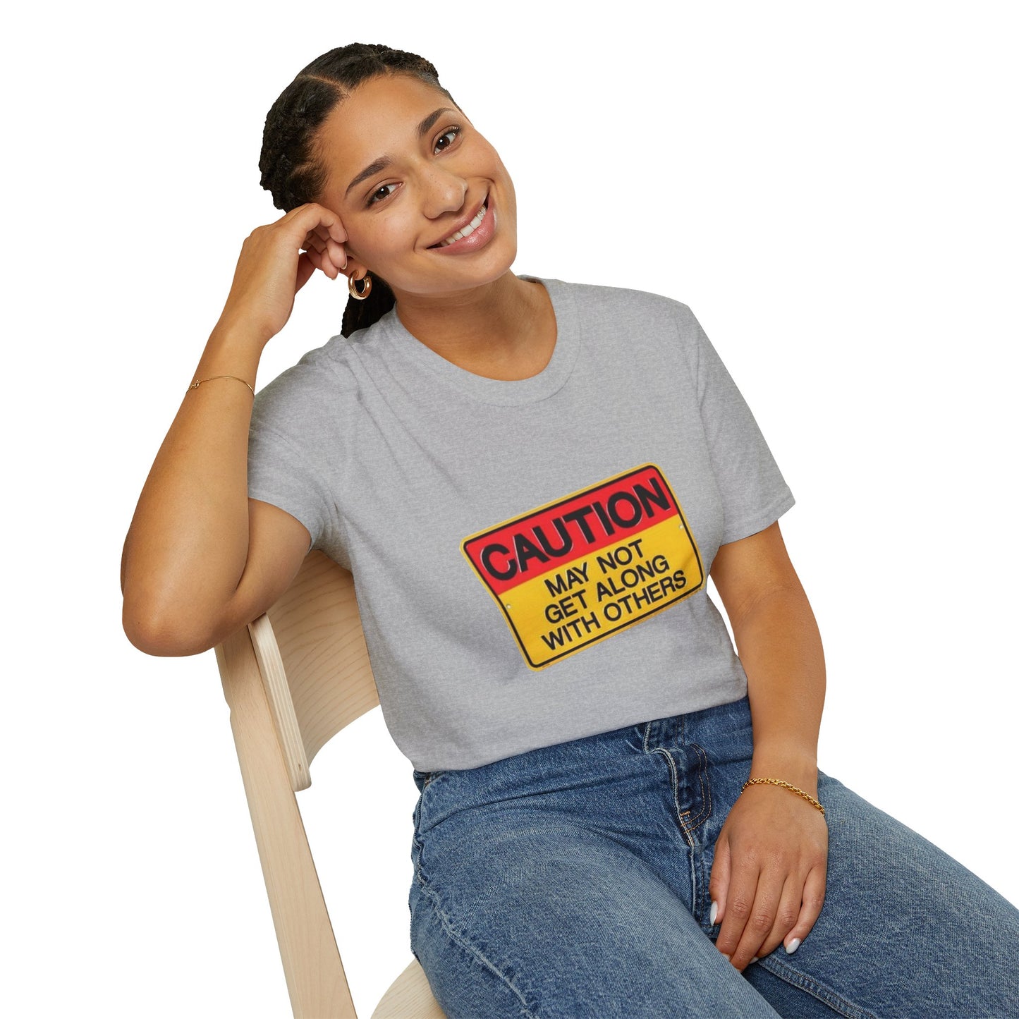 Caution T-Shirt Printify