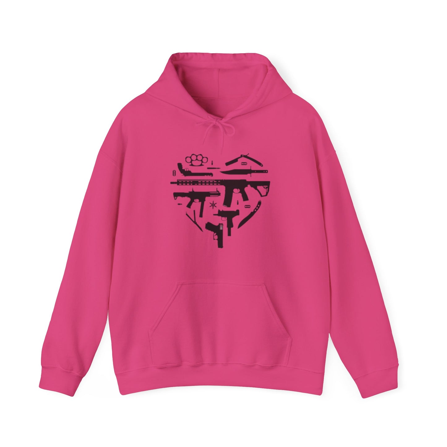 Love Guns Hooded Sweatshirt Printify