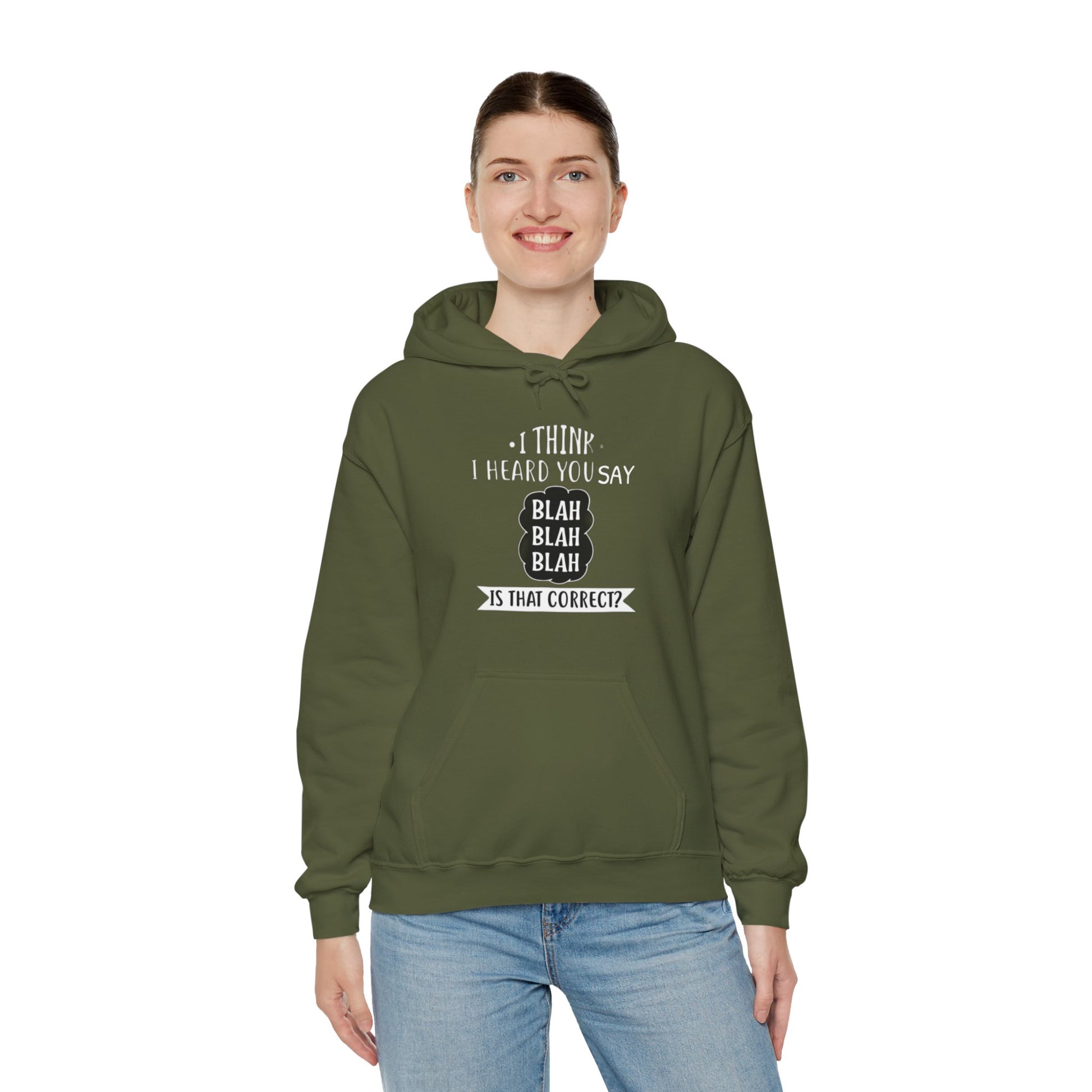 Bla Bla Bla Hoodie Sweatshirt Printify