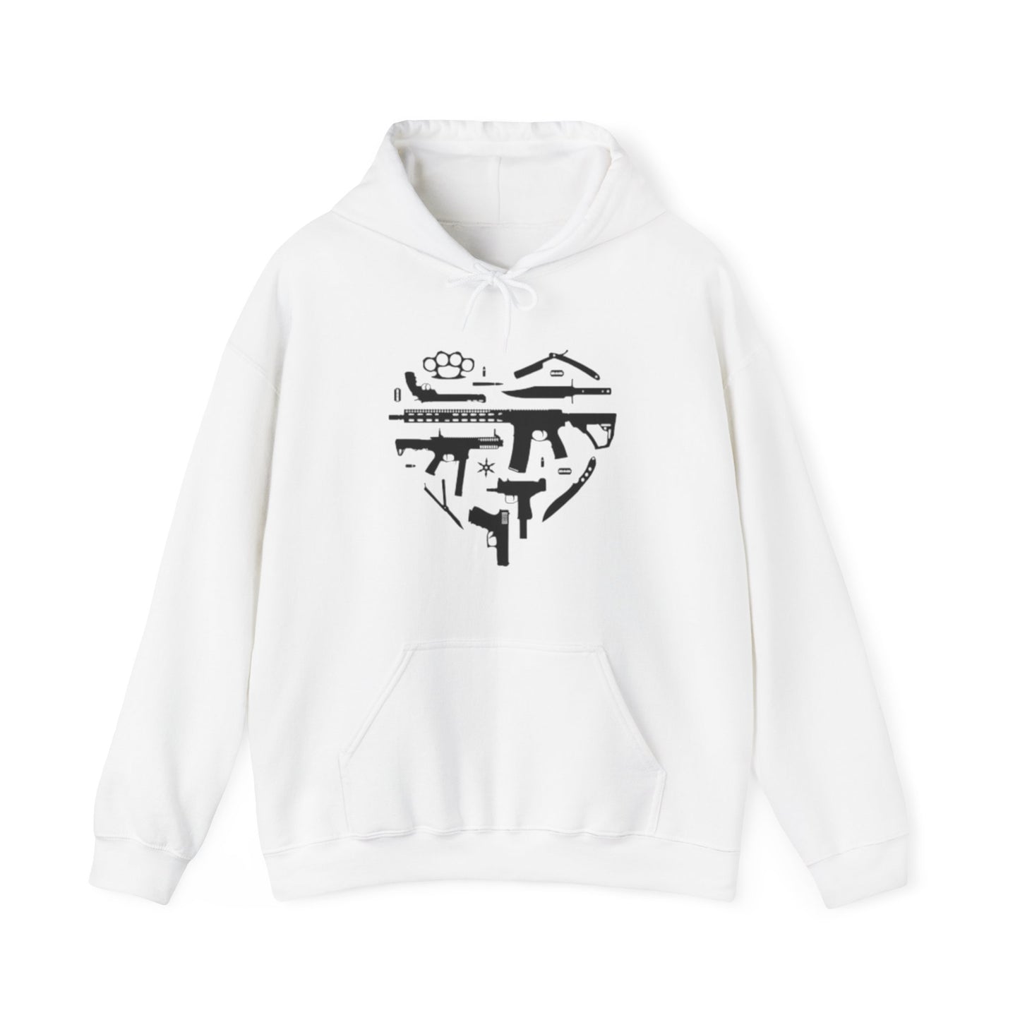 Love Guns Hooded Sweatshirt Printify