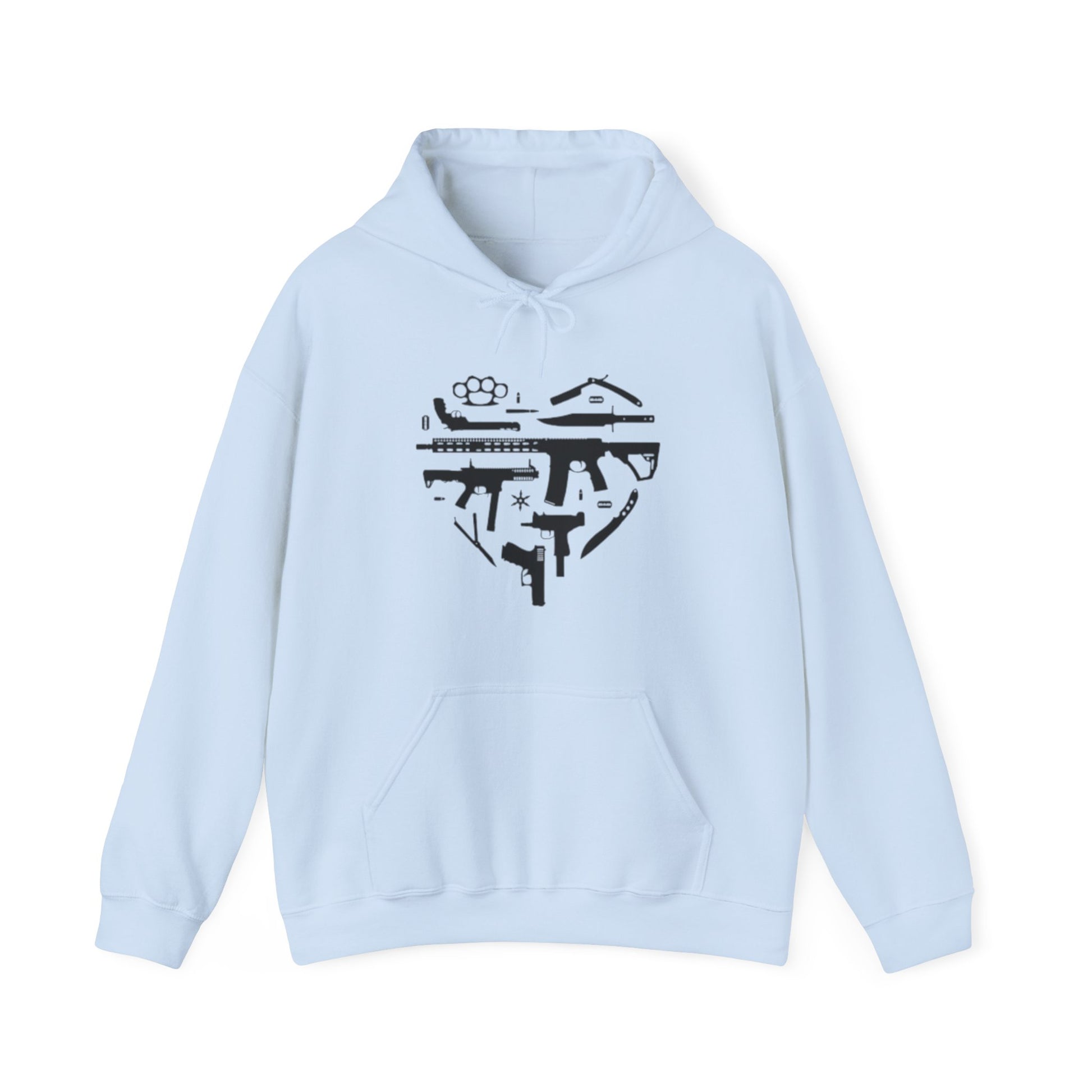Love Guns Hooded Sweatshirt Printify