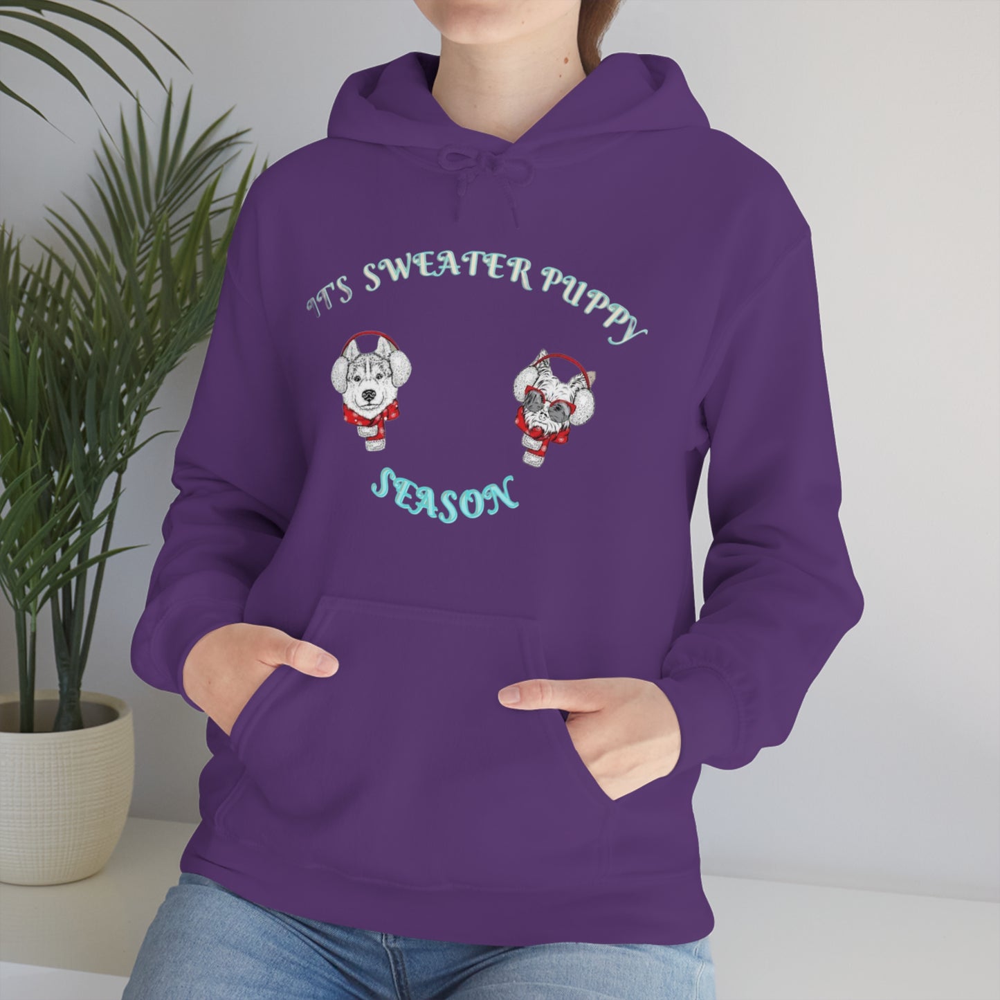 Sweater Puppy Season Hooded Sweatshirt