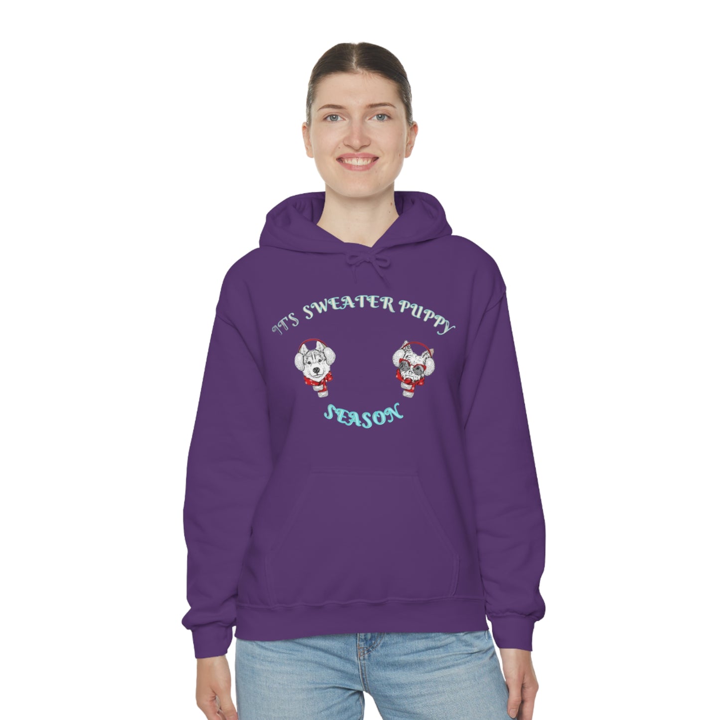Sweater Puppy Season Hooded Sweatshirt