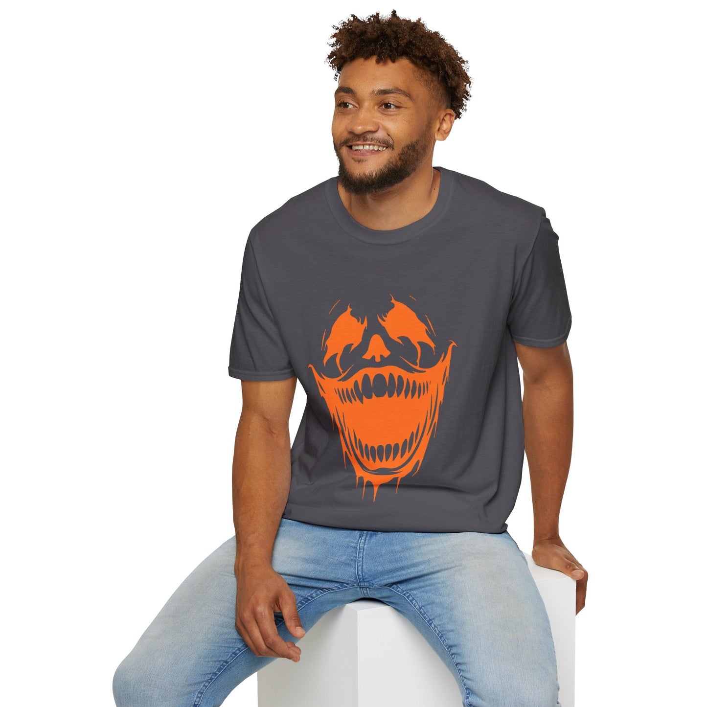 Halloween Vibe Unisex Softstyle T-Shirt, Spooky T-Shirt, Graphic Tee, Costume Party Shirt, Gift for Halloween Lovers Printify