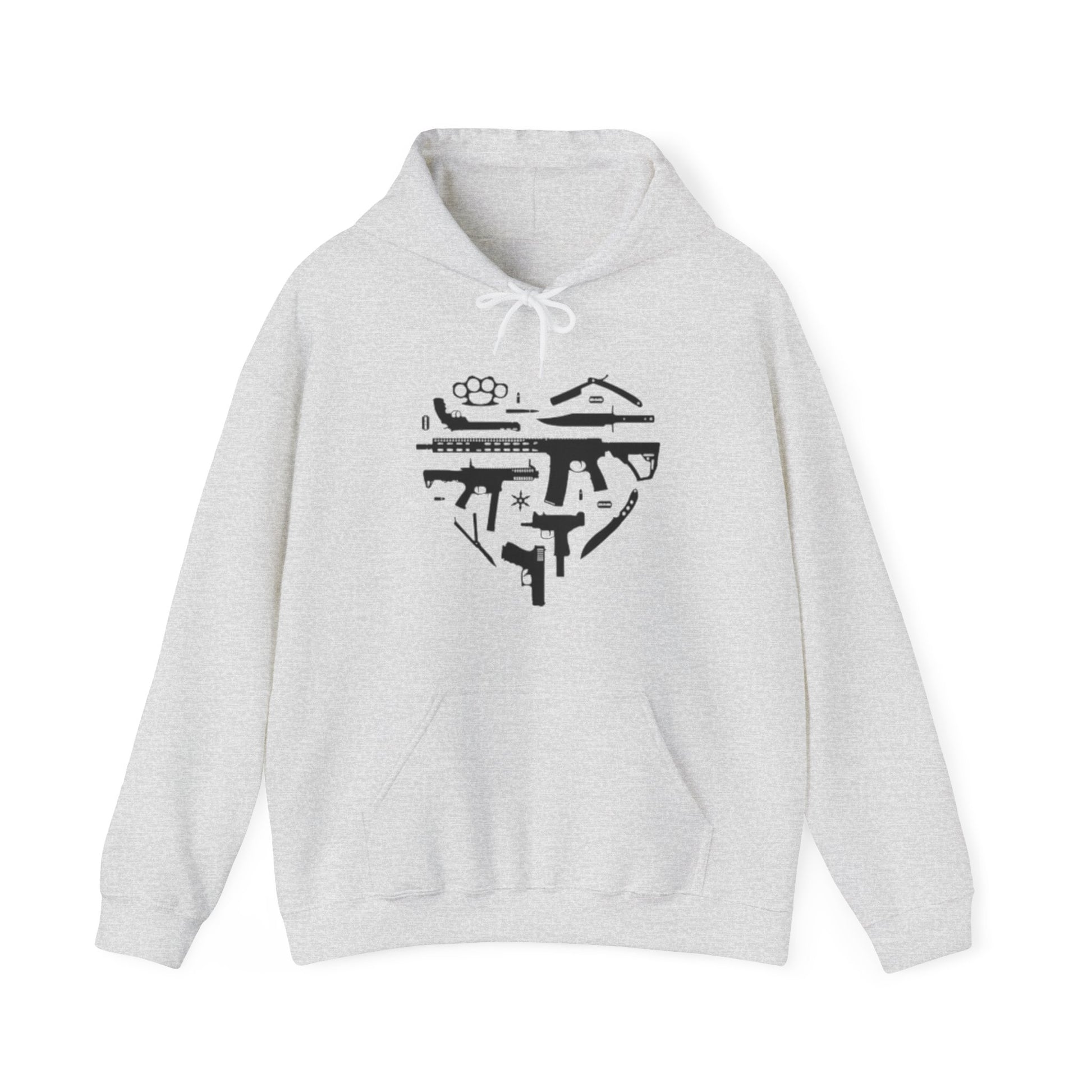 Love Guns Hooded Sweatshirt Printify