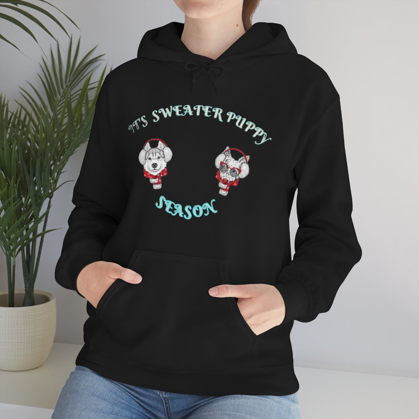Sweater Puppy Season Hooded Sweatshirt