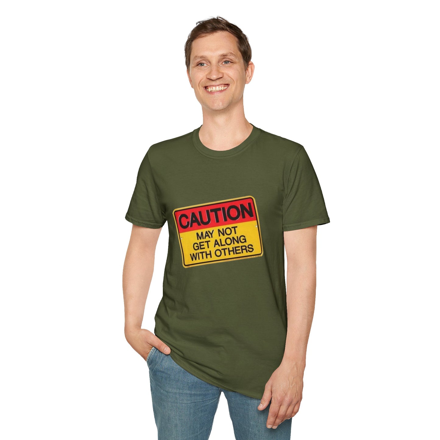 Caution T-Shirt Printify