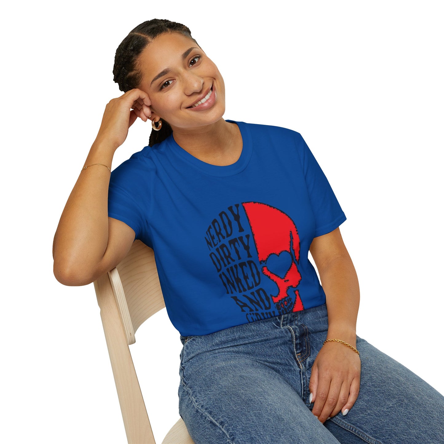 Nerdy, Dirty, Inked, and Curvy T-Shirt Printify