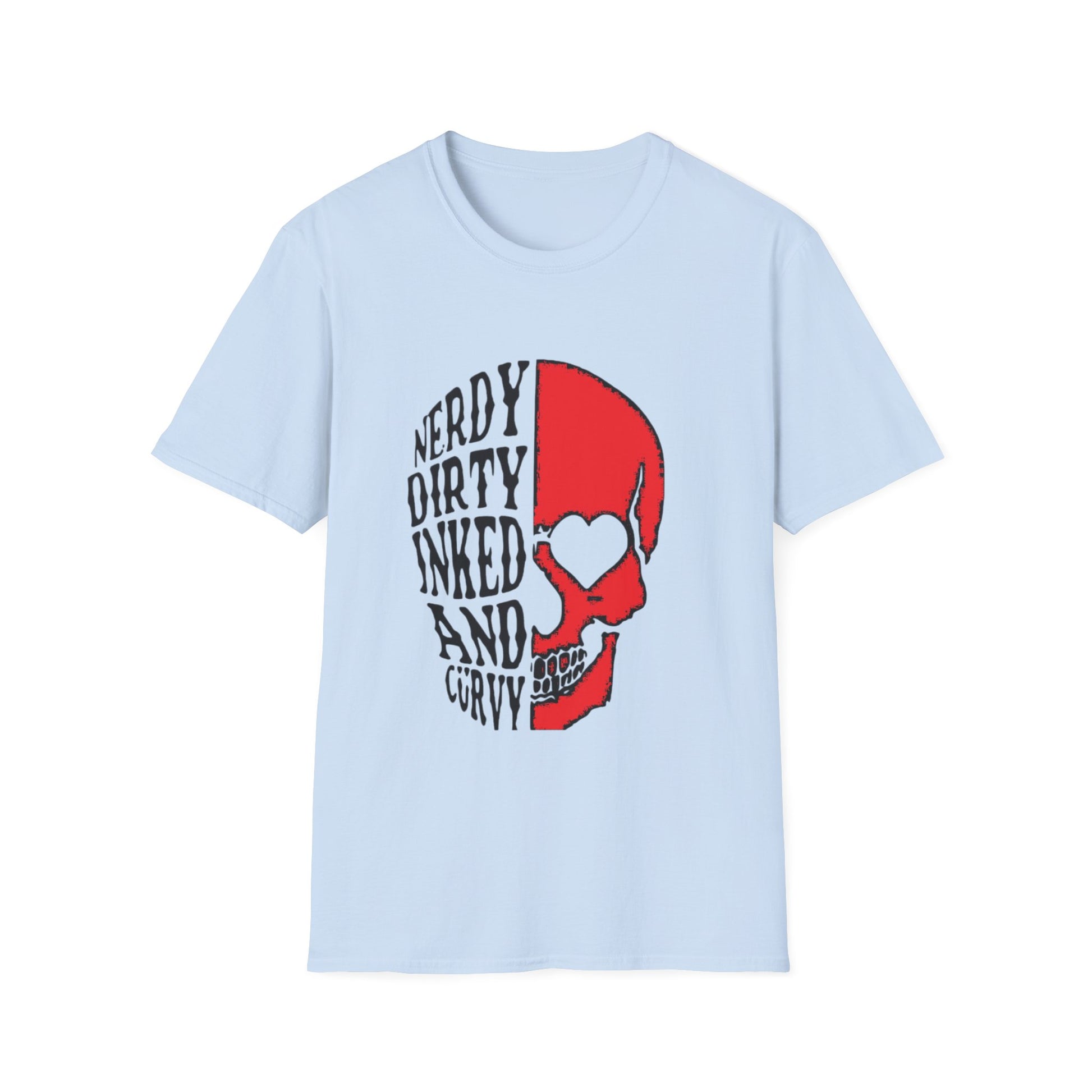 Nerdy, Dirty, Inked, and Curvy  T-Shirt Printify