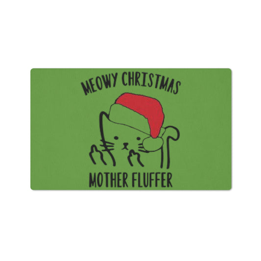 Meowmy Christmas Floor Mat Printify